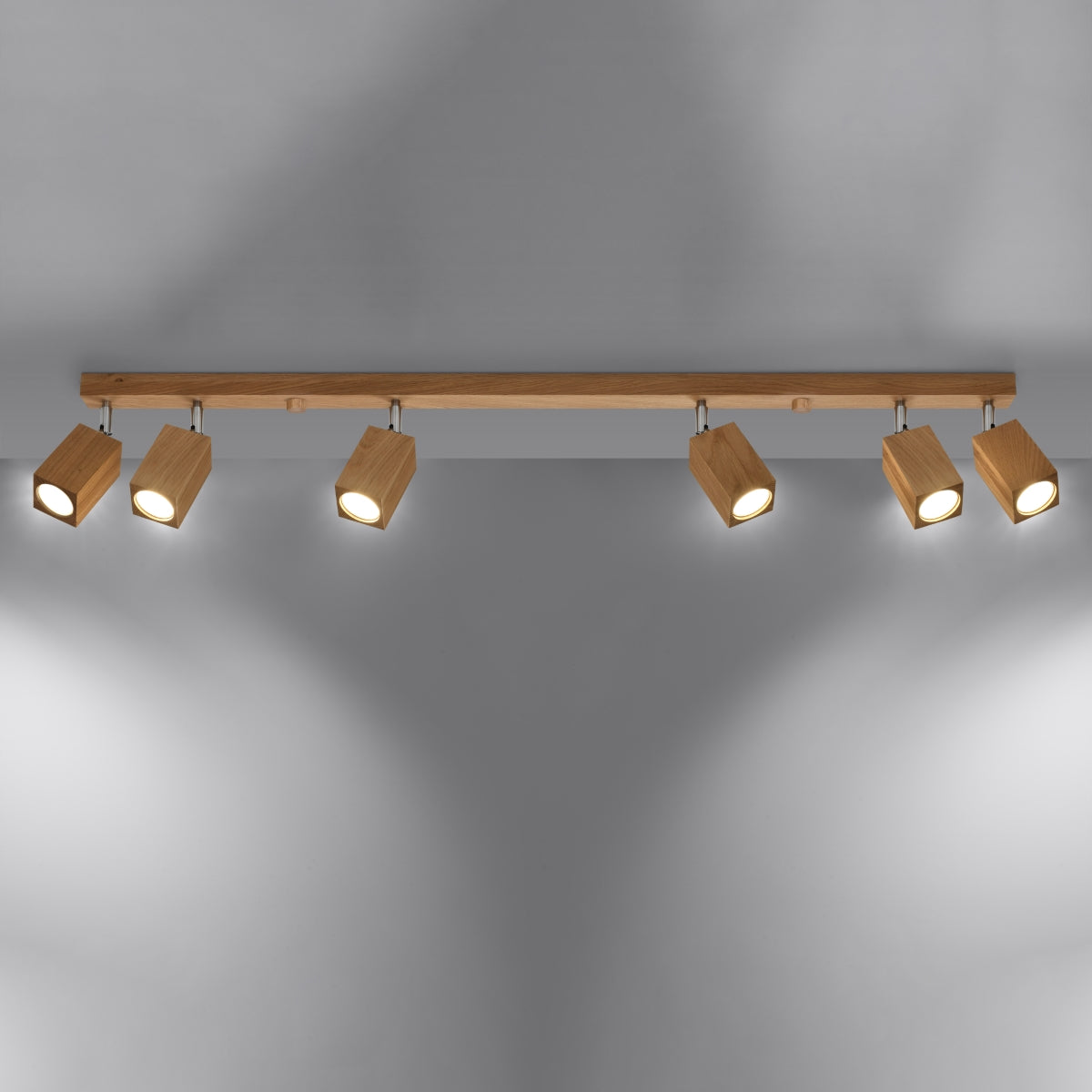 Plafondlamp KEKE 6 eiken