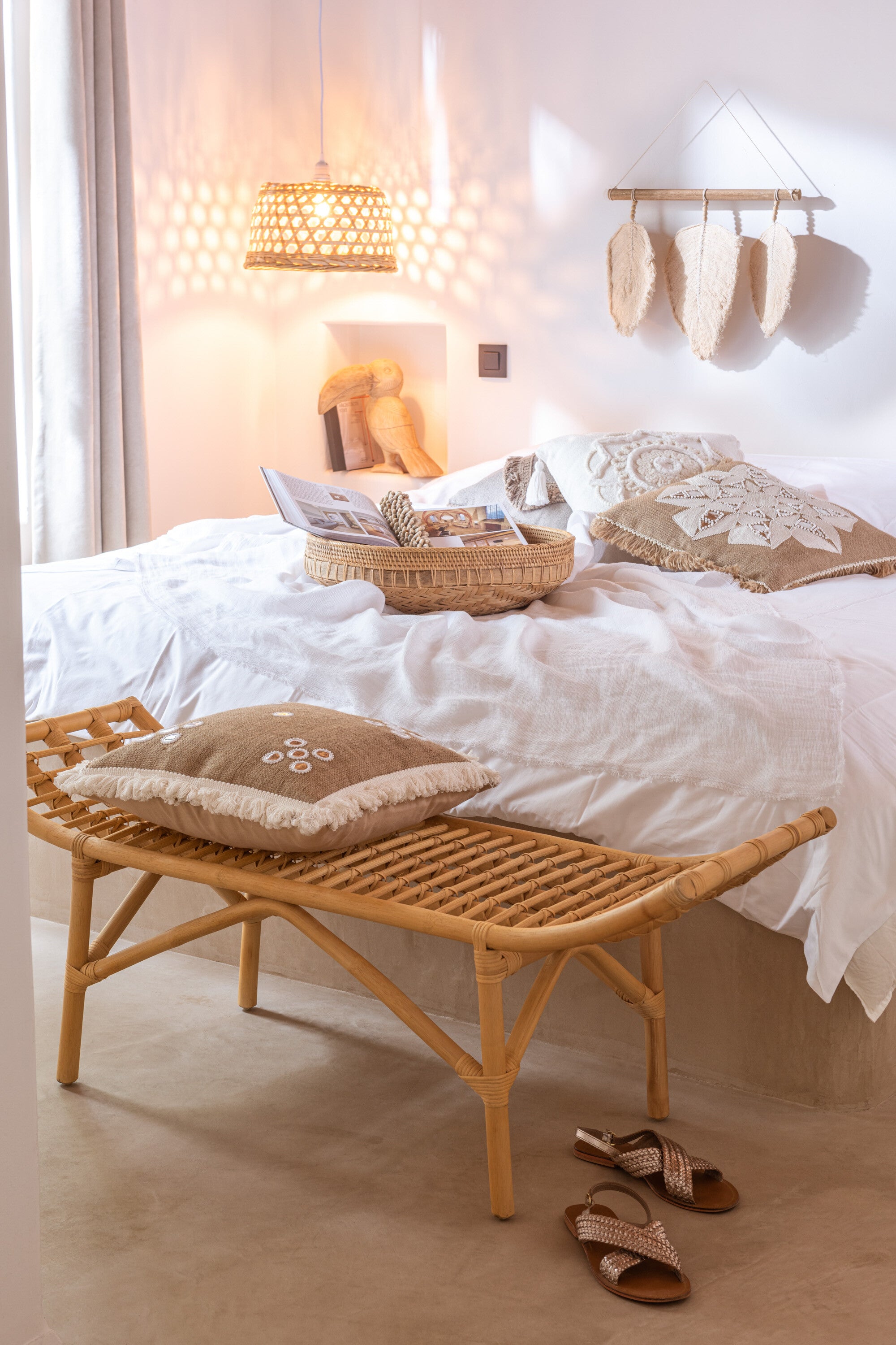 Exquisites 2er-Set Runde Rattan-Schalen in Naturell Elegante Dekoration trifft stilvolle Aufbewahrung