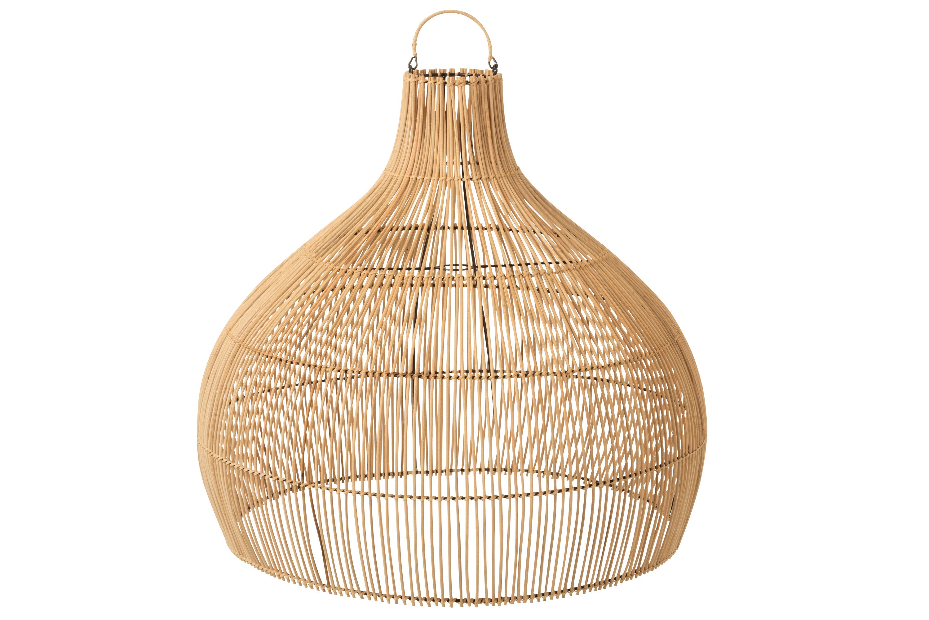 Lampenschirm "Birne" aus Rattan | Natürliches Design | Große Dimensionen