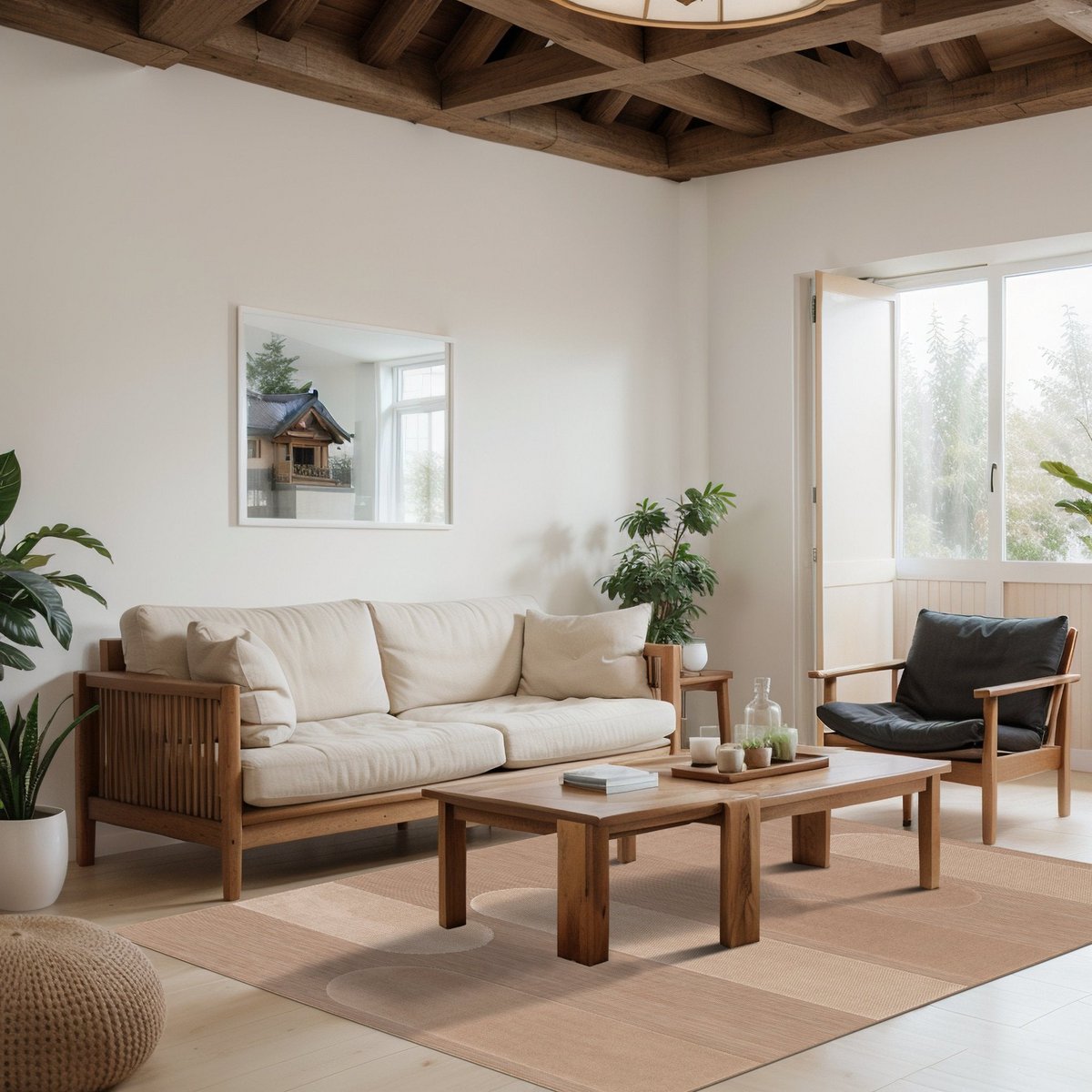 Innenarchitektur im Freien mit Flussentlastungseffekt