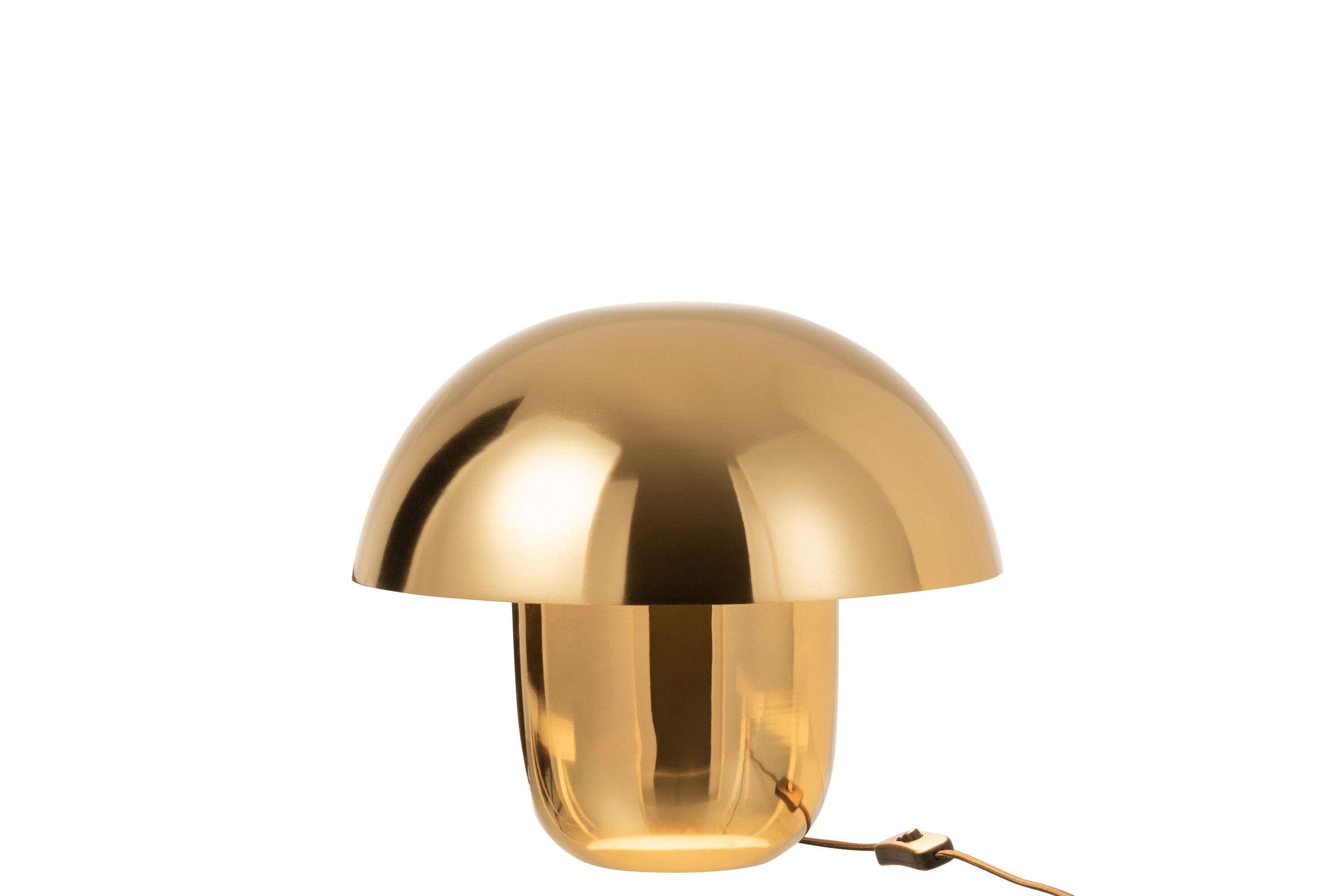 Zweifache Eleganz Pilz-Lampe in Glänzendem Gold - In Zwei Größen Erhältlich