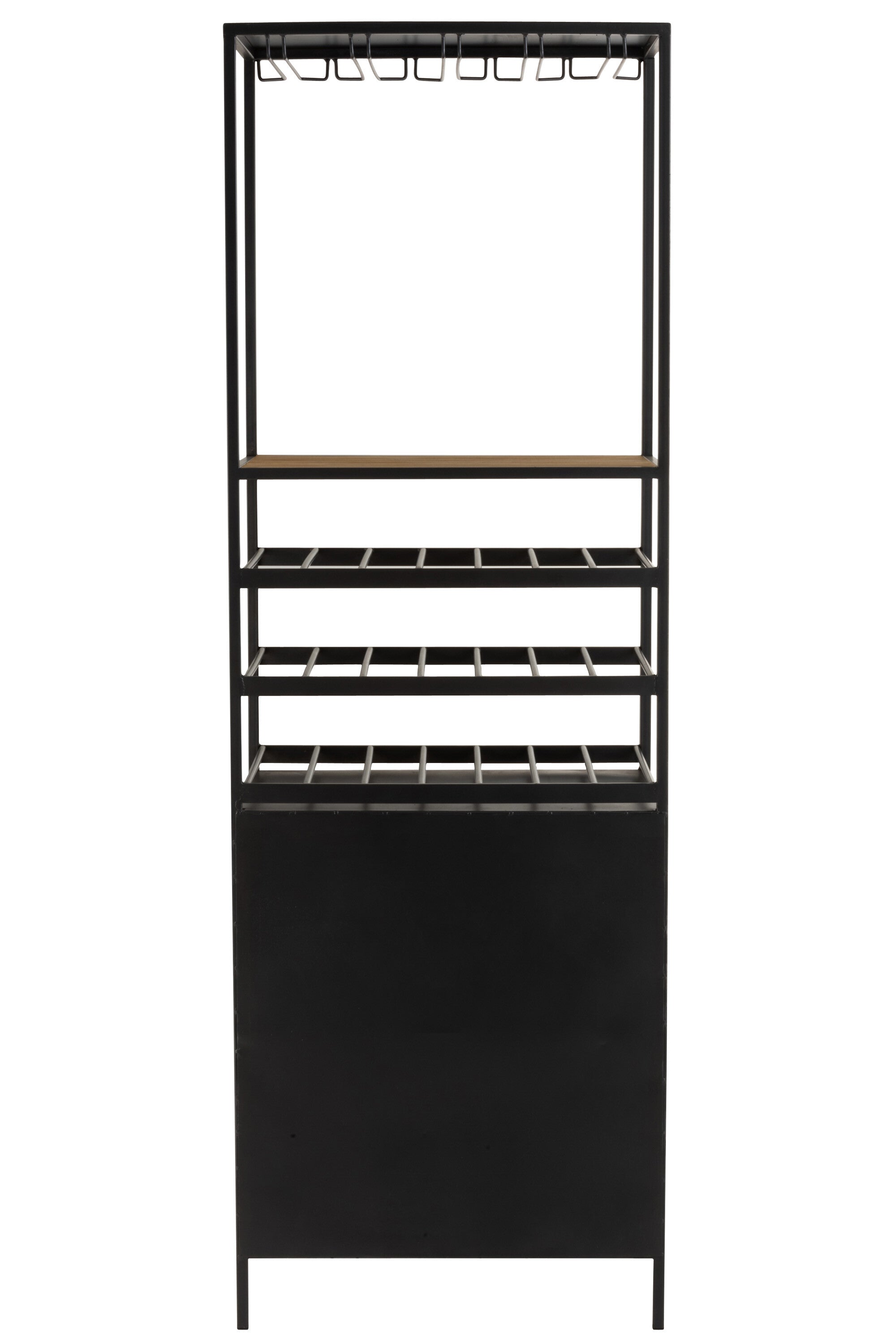 Weinliebhaber-Paradies: Elegantes Schrank- und Regal-Kombination aus Metall und Holz - Speziell für Weinflaschen und Gläser