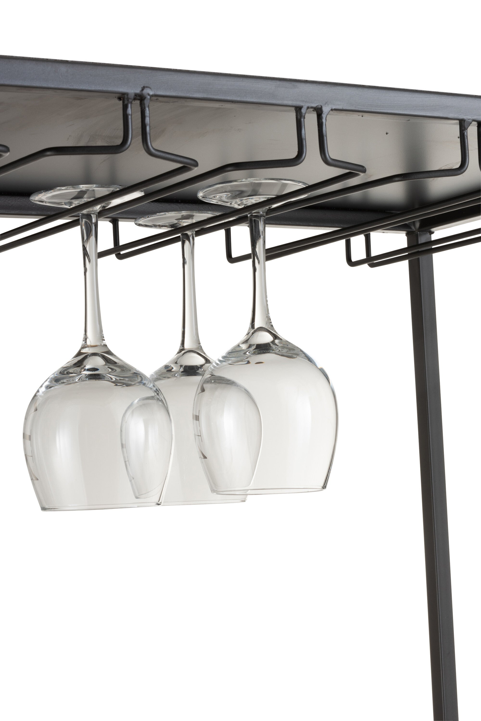 Weinliebhaber-Paradies: Elegantes Schrank- und Regal-Kombination aus Metall und Holz - Speziell für Weinflaschen und Gläser