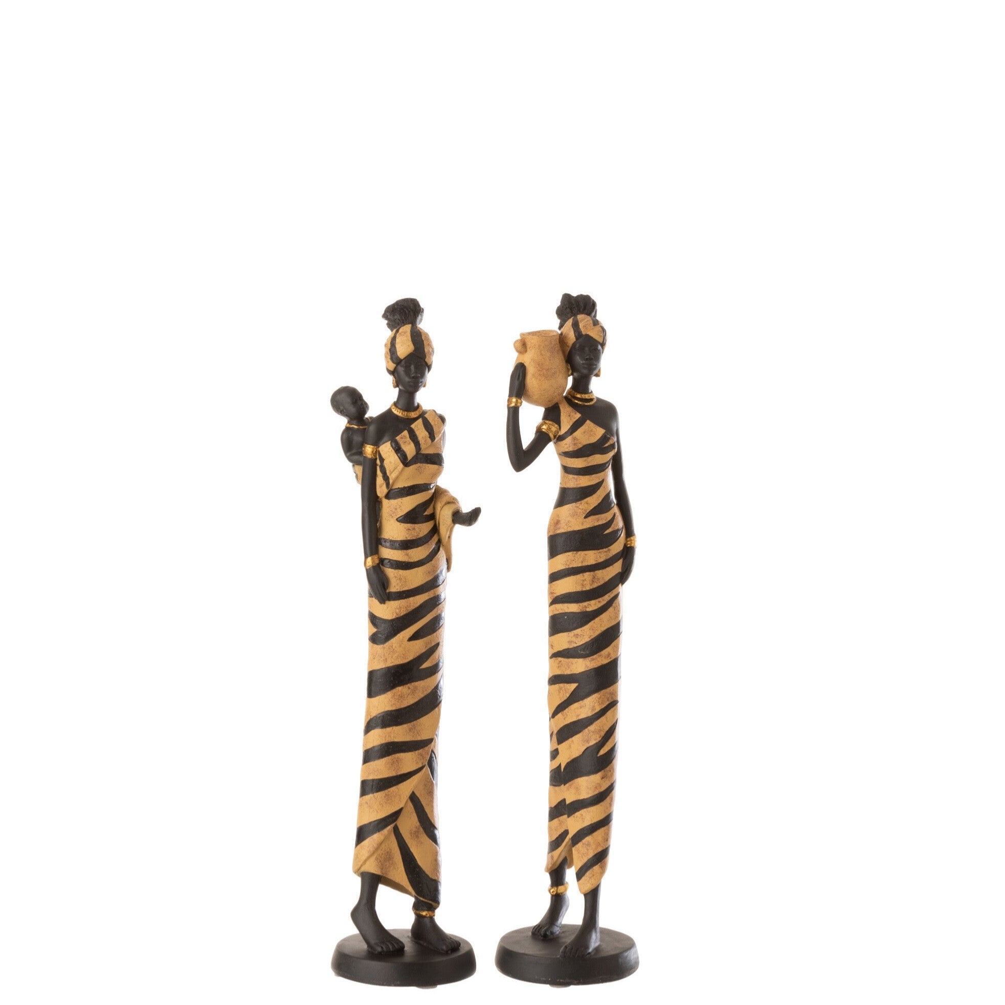 Malkia - African women in zebra pattern set of 2