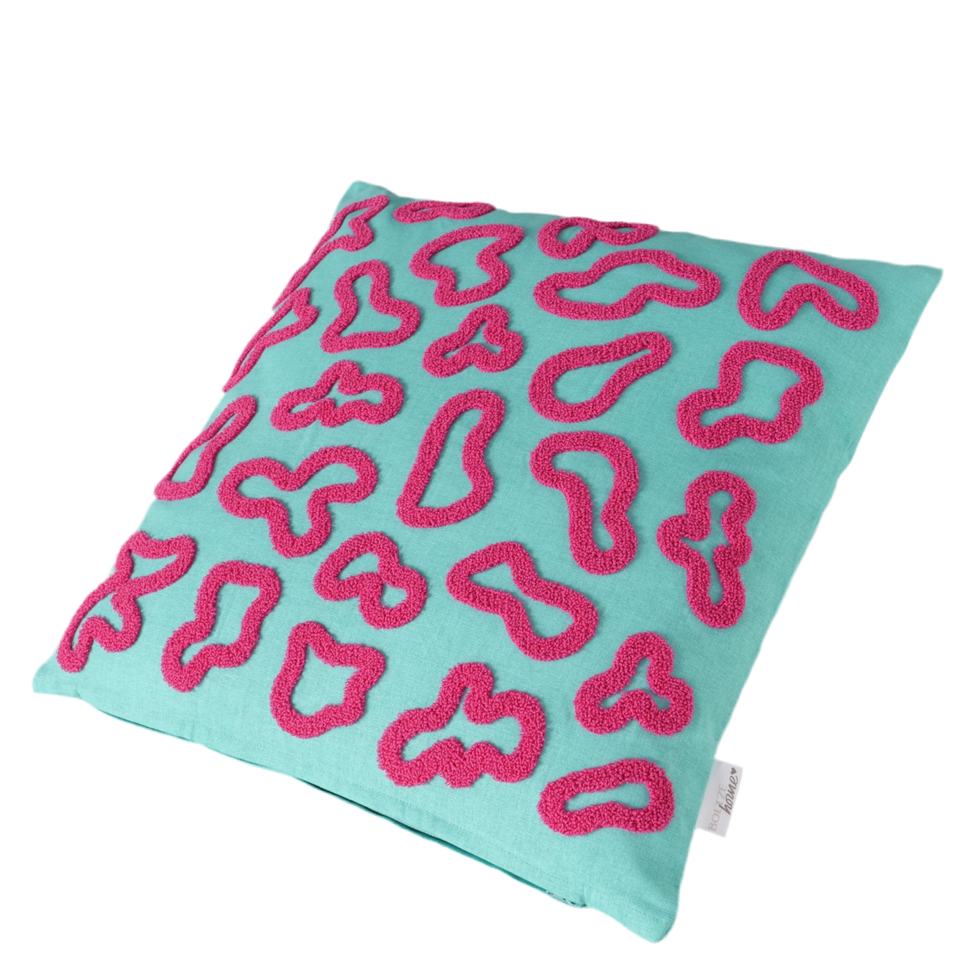 Dekokissen Zymboli Türkis Pink 45x45 cm Geometrisches Design