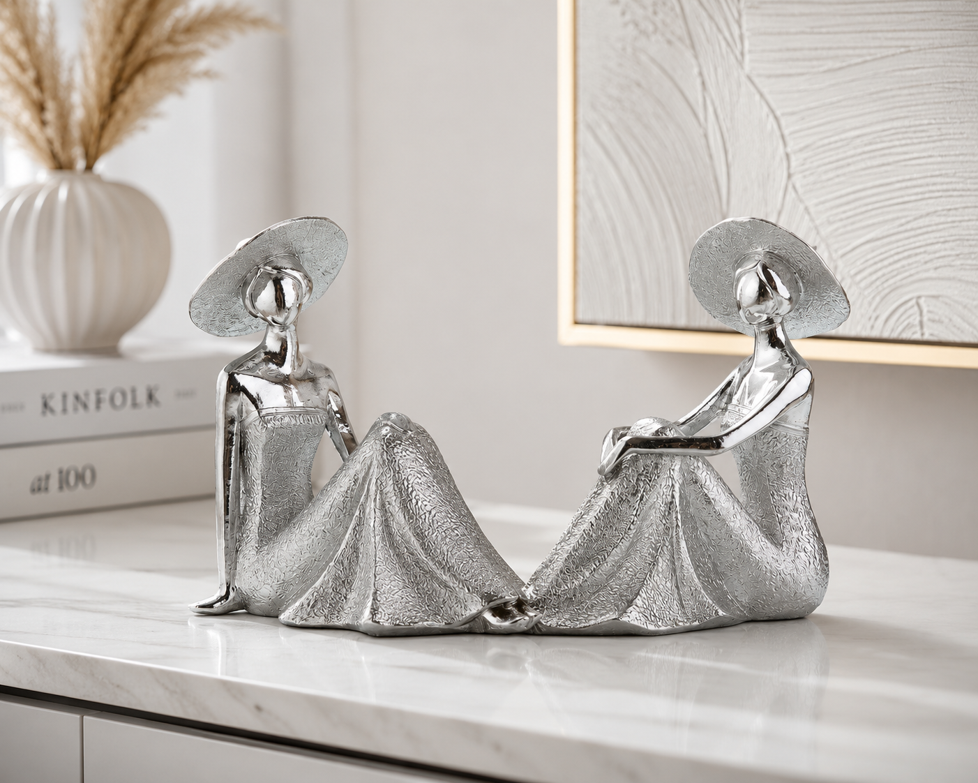 Dekofigur Set Liora Ladies Silber 17 cm