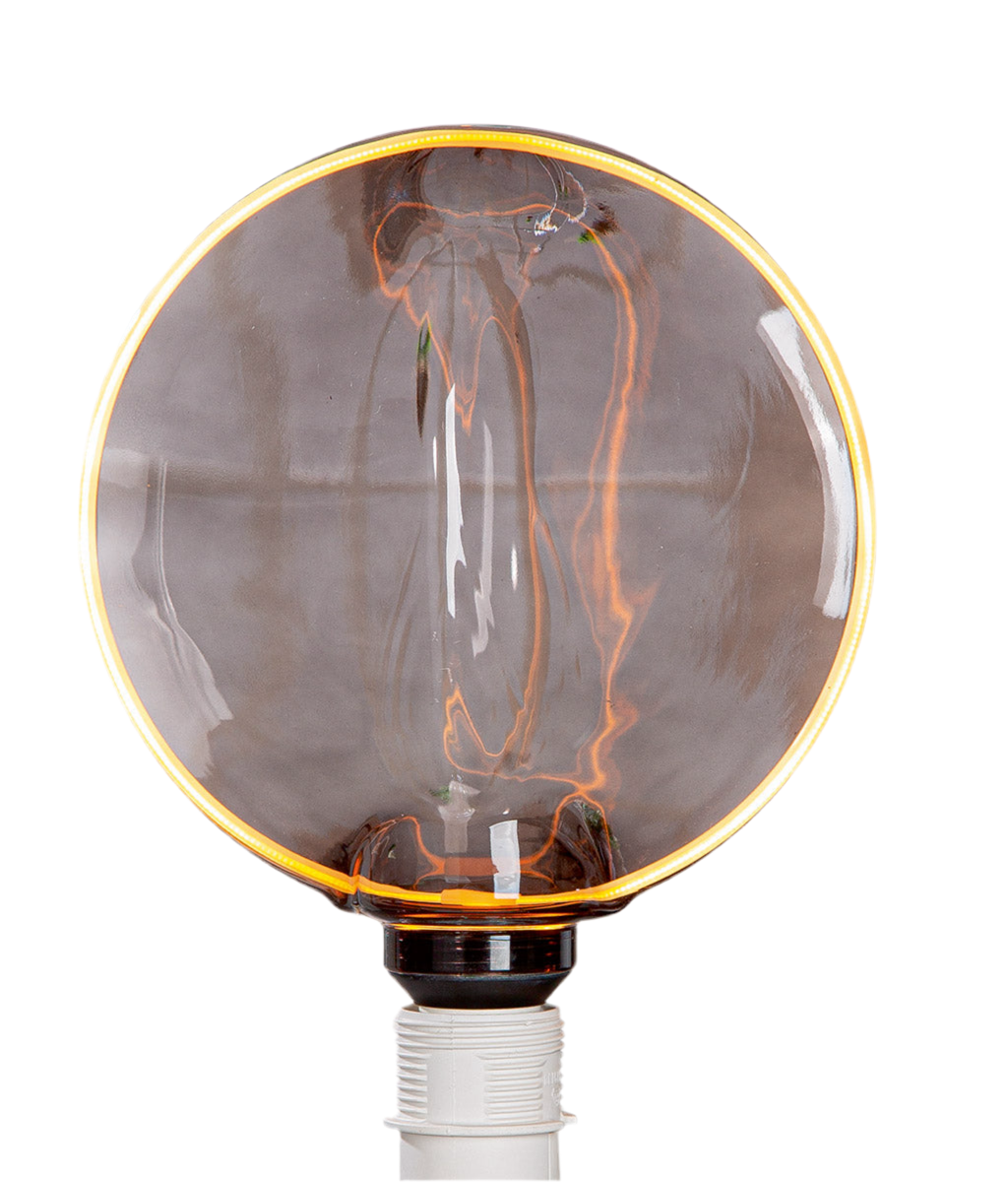 LED Leuchtmittel Murano Rund Glas Anthrazit