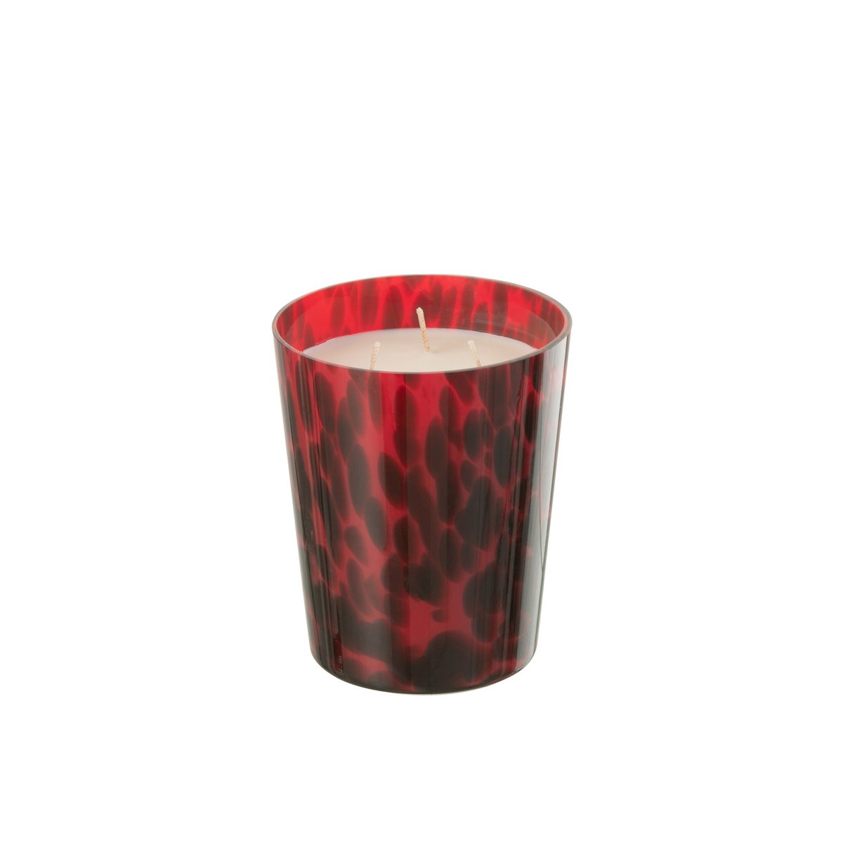 J-Line Duftkerze Noa – Sandelholz – Glas – Rot – mittel – 68U