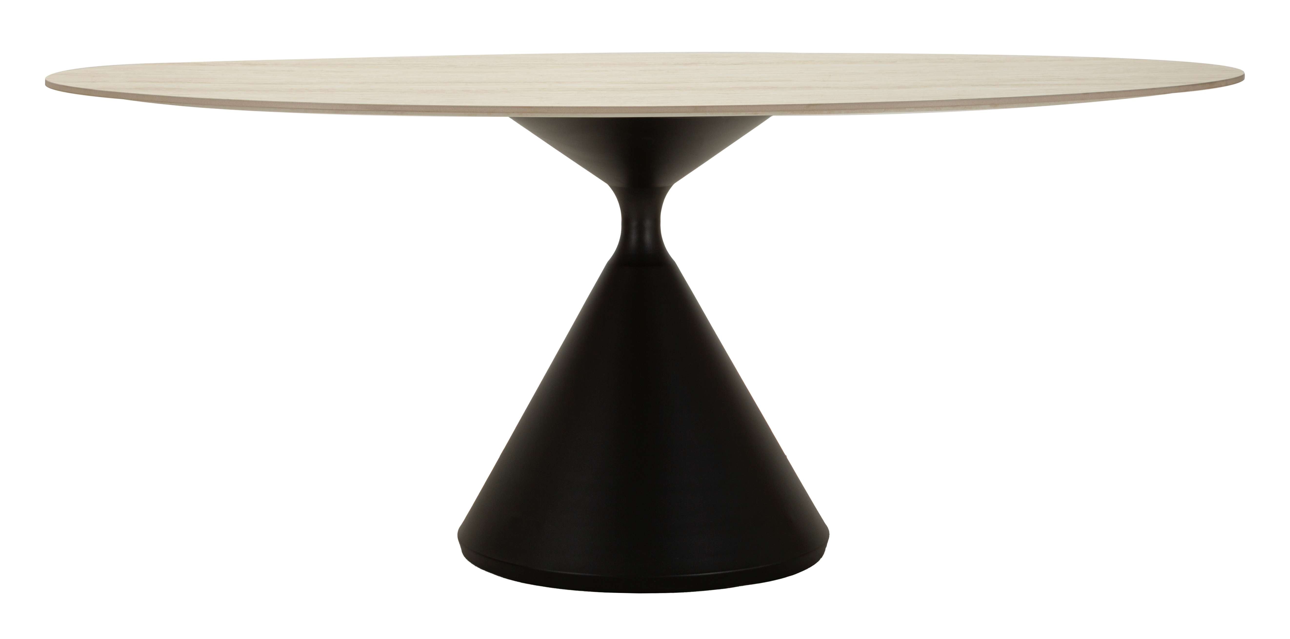 Esstisch Orion Modern 180x90 cm Oval Holzoptik und Metall