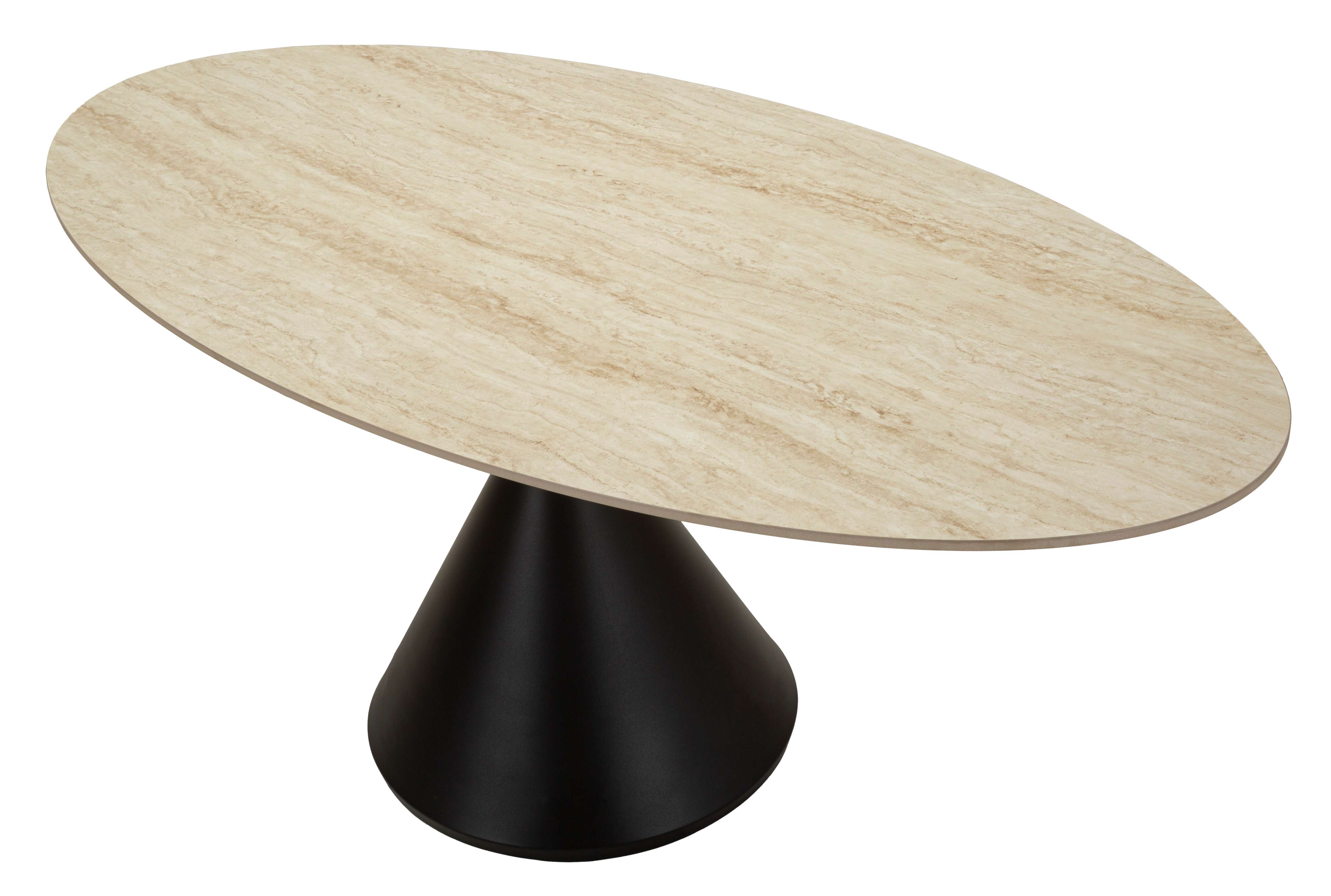 Esstisch Orion Modern 180x90 cm Oval Holzoptik und Metall