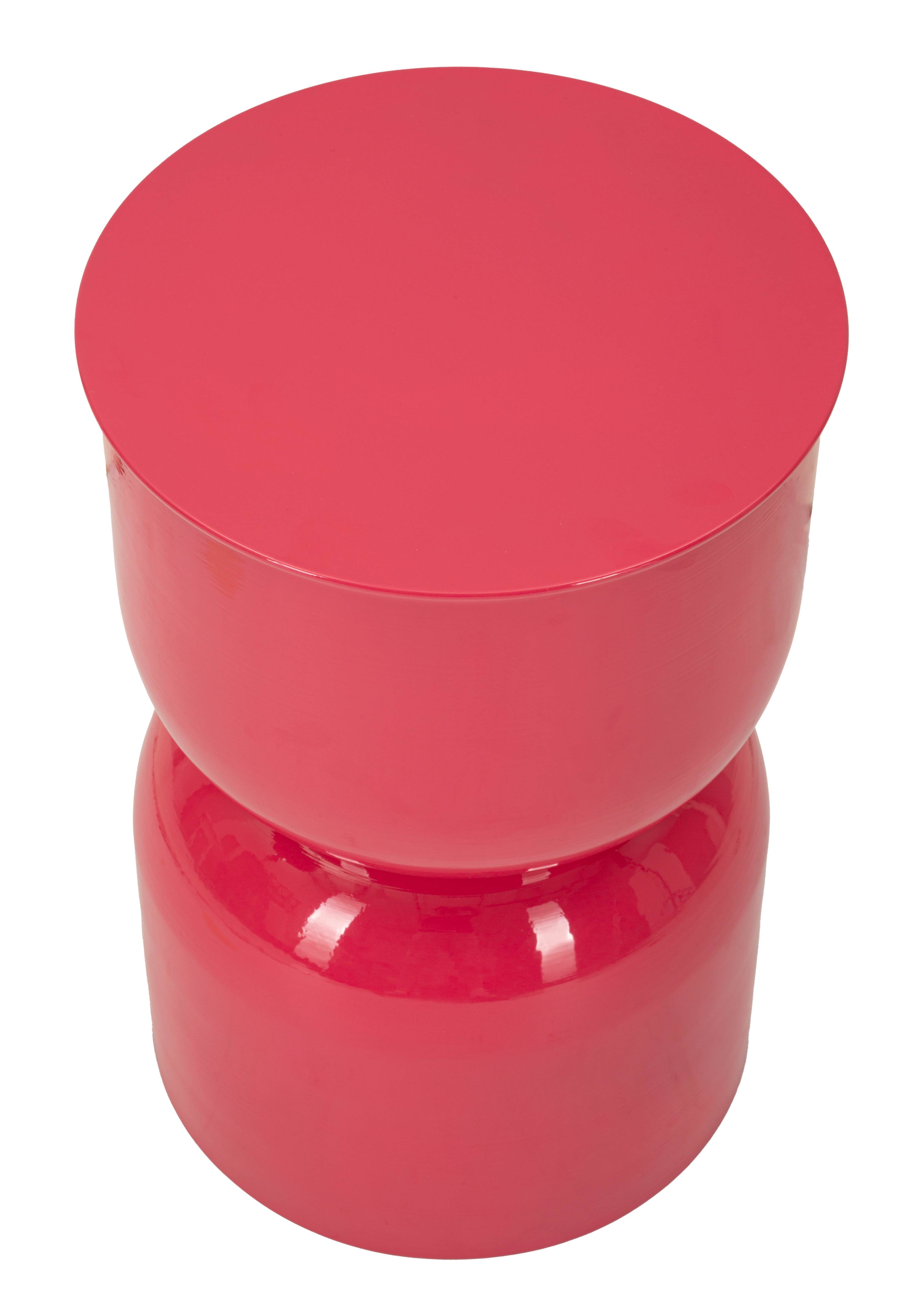 Beistelltisch Oyi Fuxia Metall modern rund pink