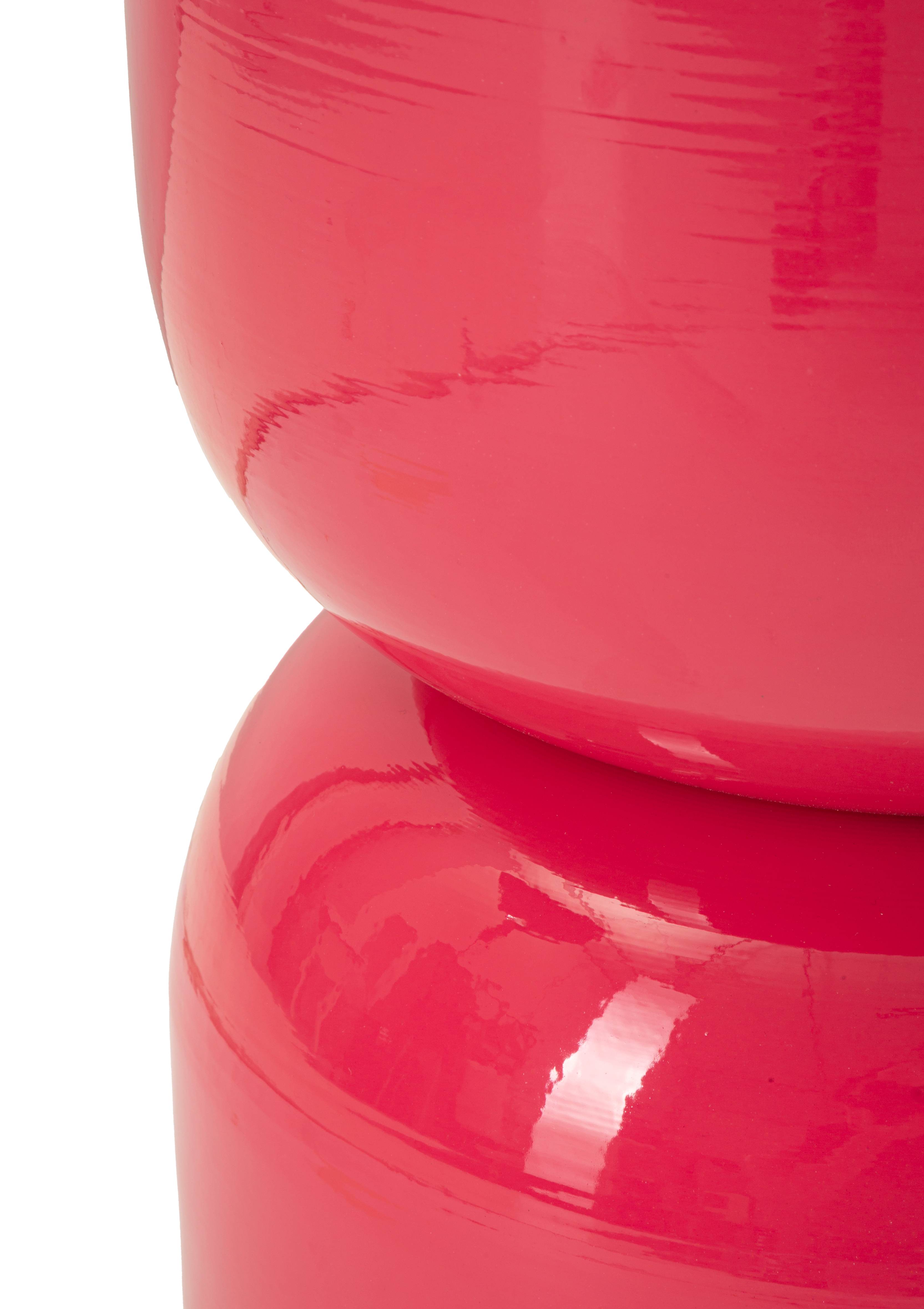 Beistelltisch Oyi Fuxia Metall modern rund pink