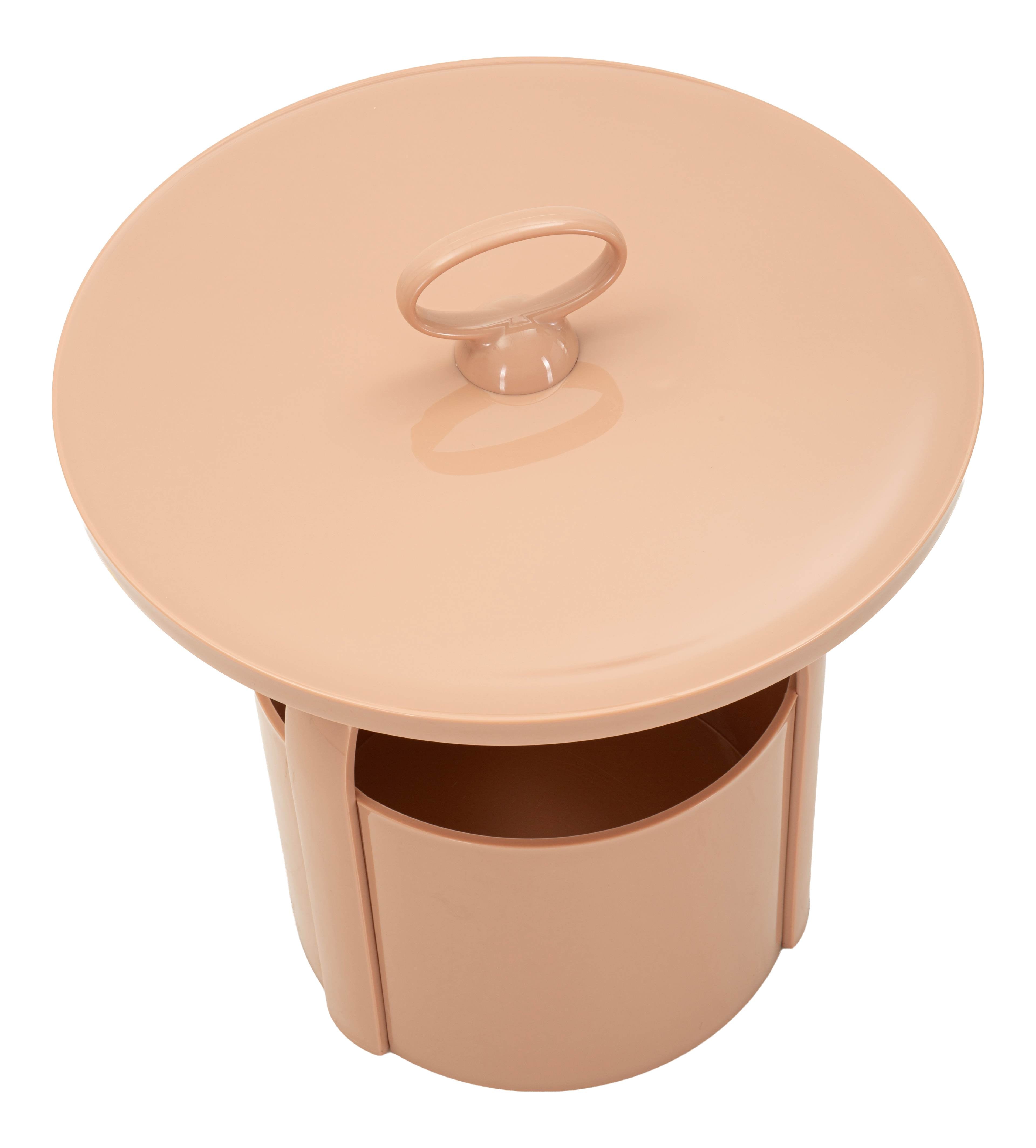 Beistelltisch Irisa Rosa Modern mit Zeitungsfach