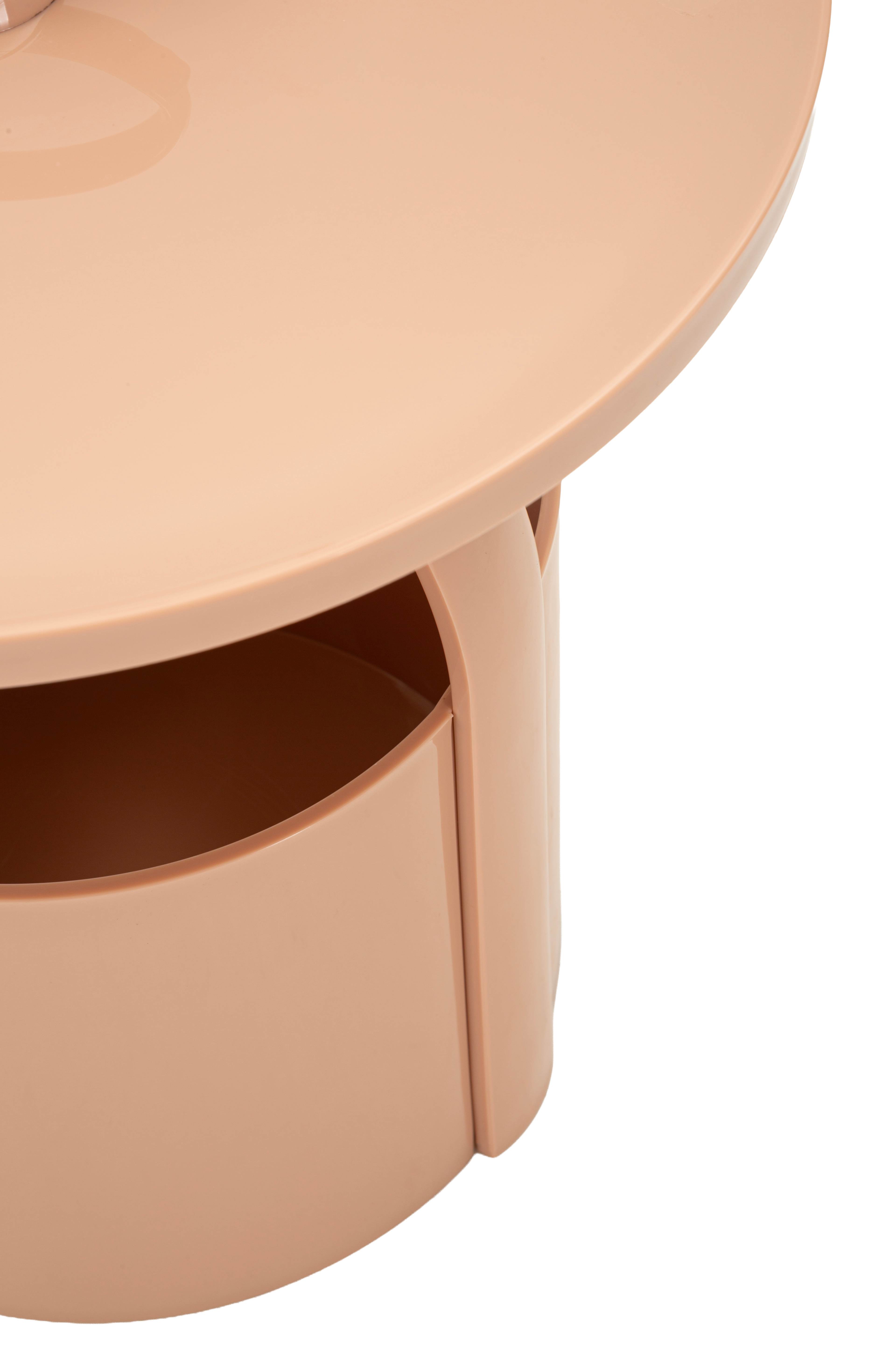 Beistelltisch Irisa Rosa Modern mit Zeitungsfach