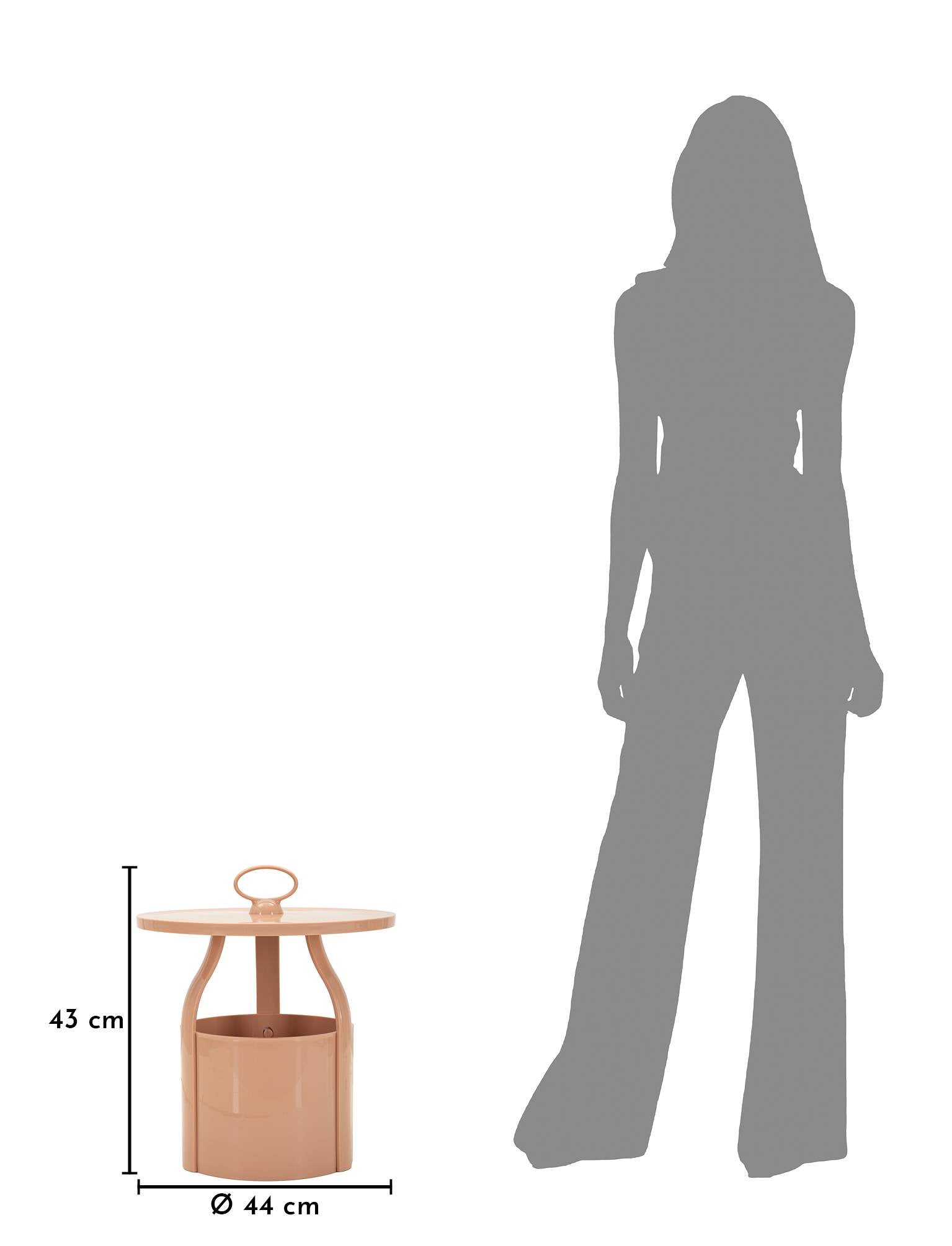 Beistelltisch Irisa Rosa Modern mit Zeitungsfach