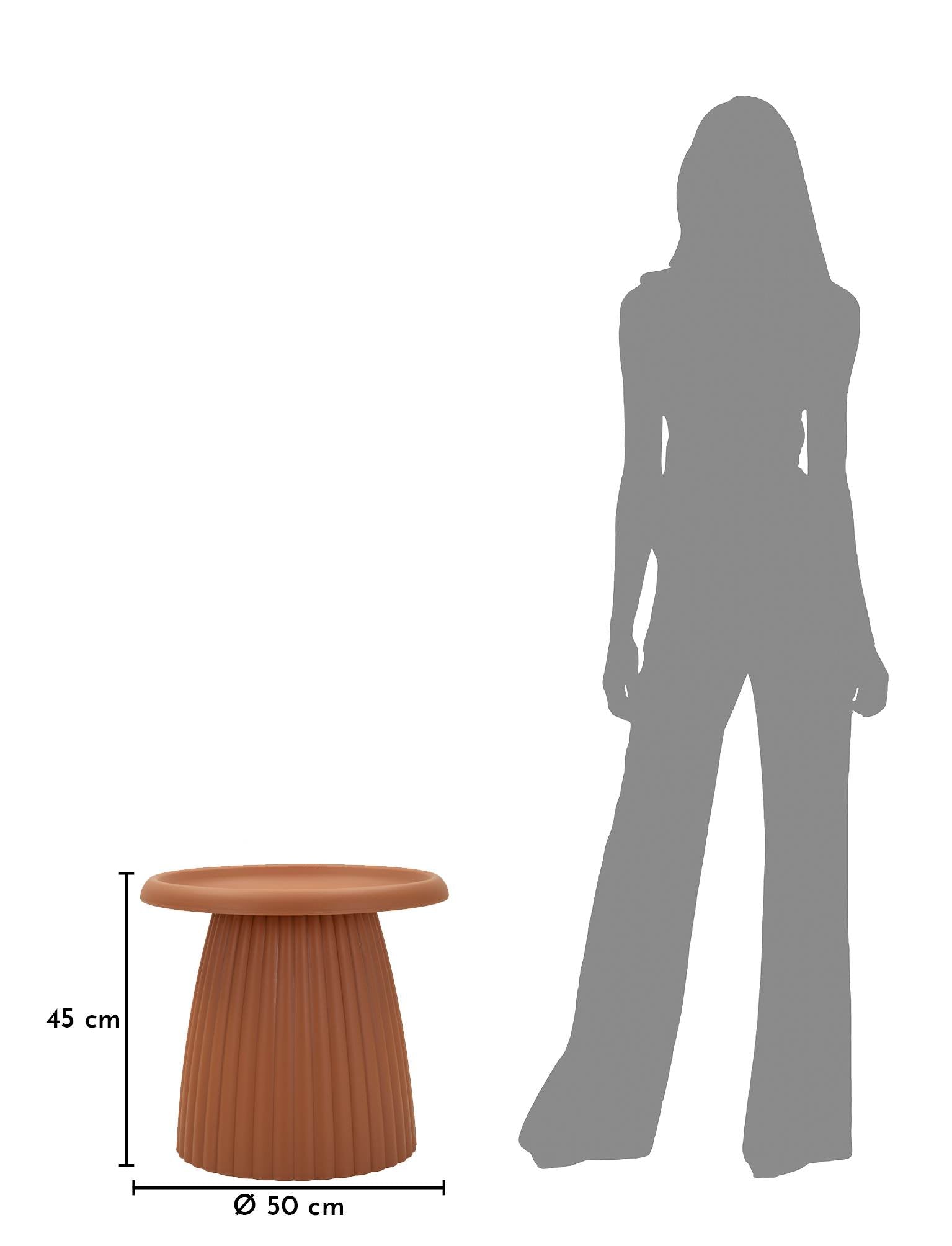 Beistelltisch Calvero Design Terrakotta Modern Rund