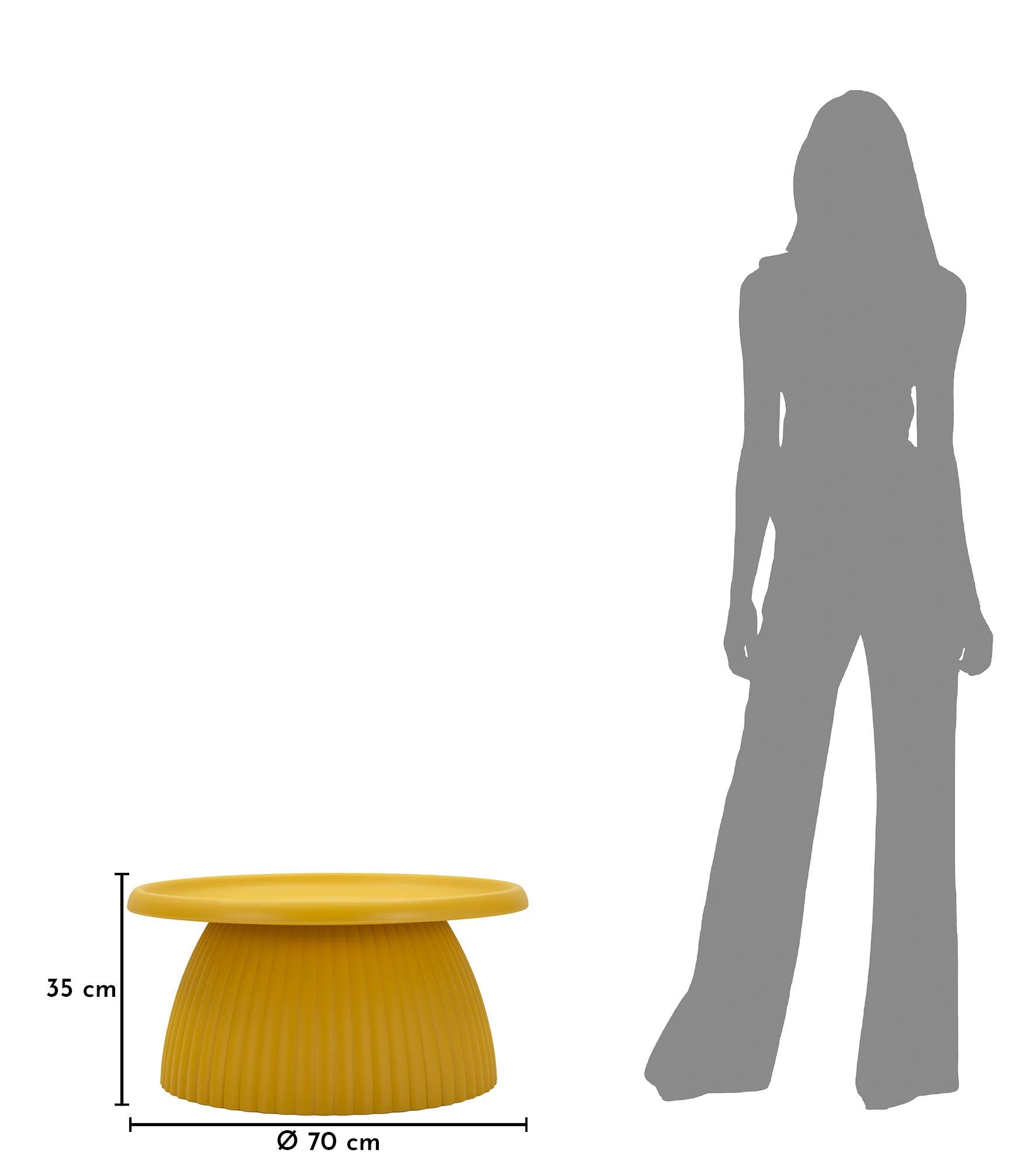 Couchtisch Solena Design Senf Modern Rund