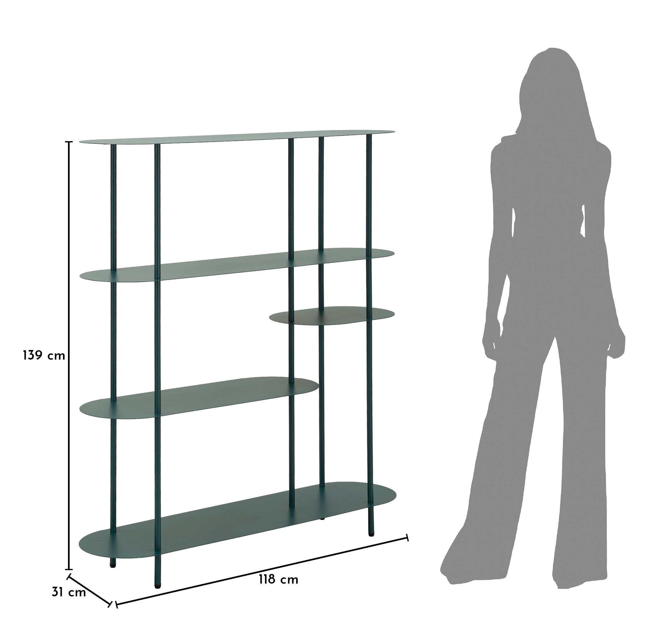 Bücherregal Saturno Ottanio modern Metall 118 cm