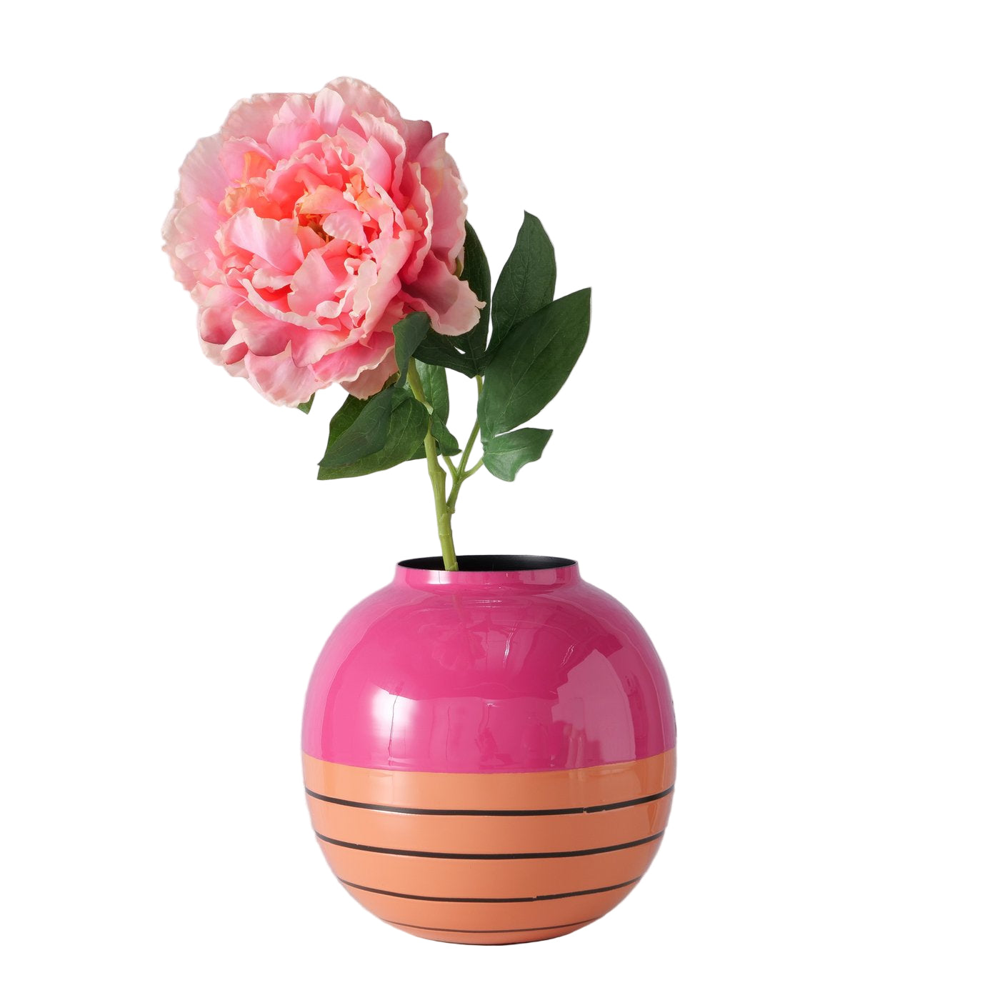 Handmade Tucol vase – modern elegance in orange and pink