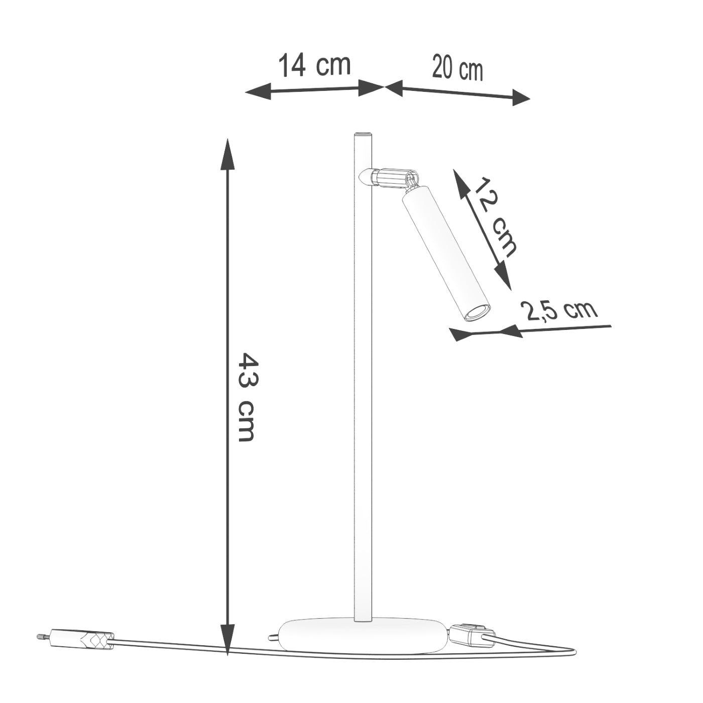 Table lamp PASTELO White – Stylish table lamp for modern living
