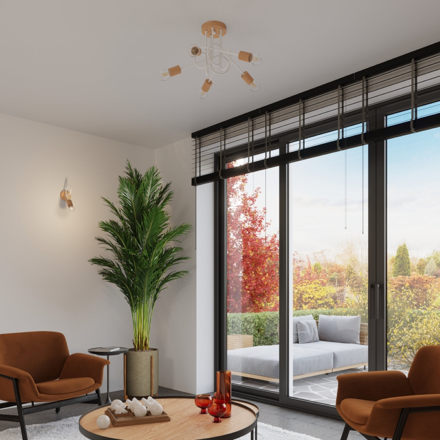 Kronleuchter EMBER 5 Weiß – Moderner Leuchter mit fünf Lichtquellen