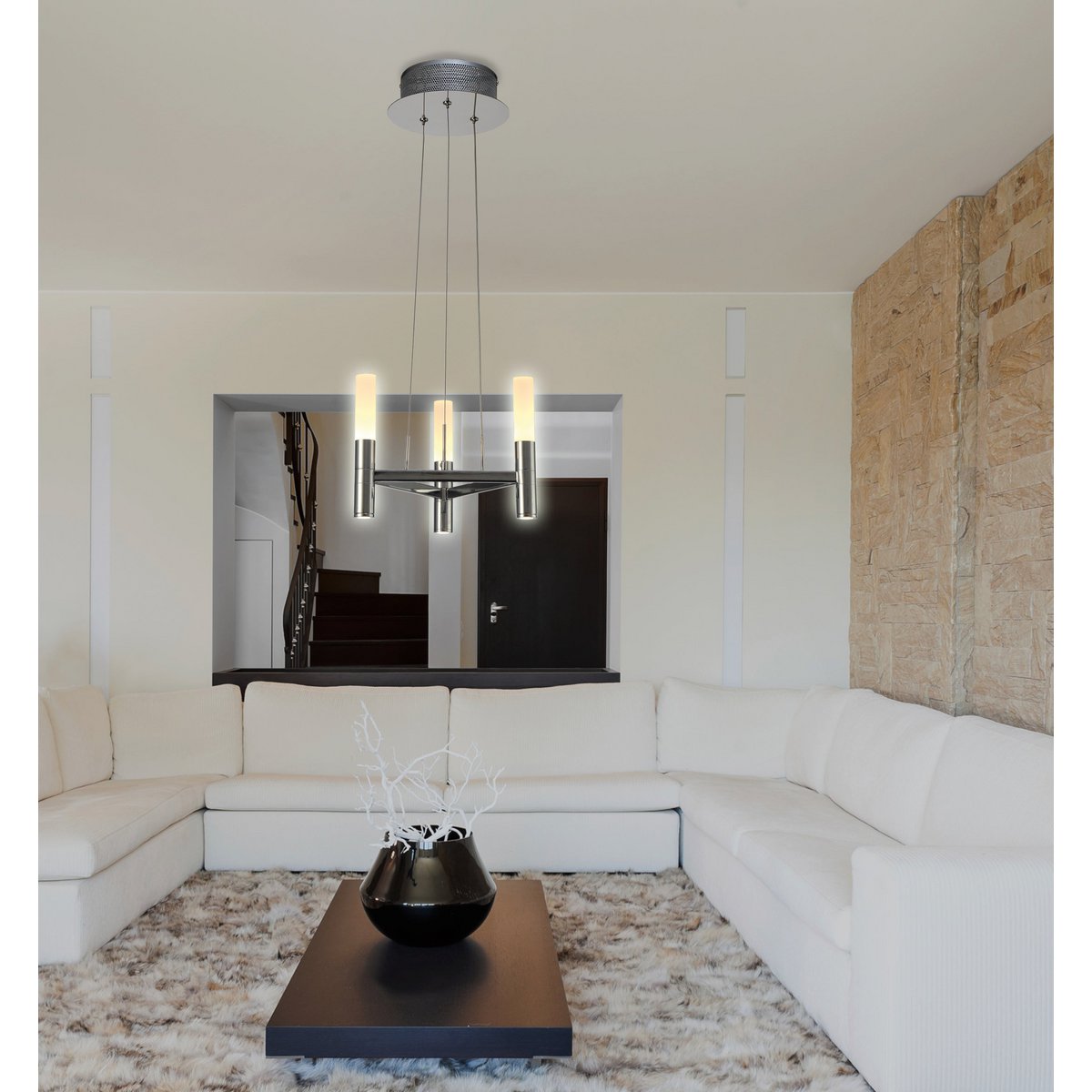 LED-Krone 3flg. d: 28,4cm Up/Down "CASTLE"