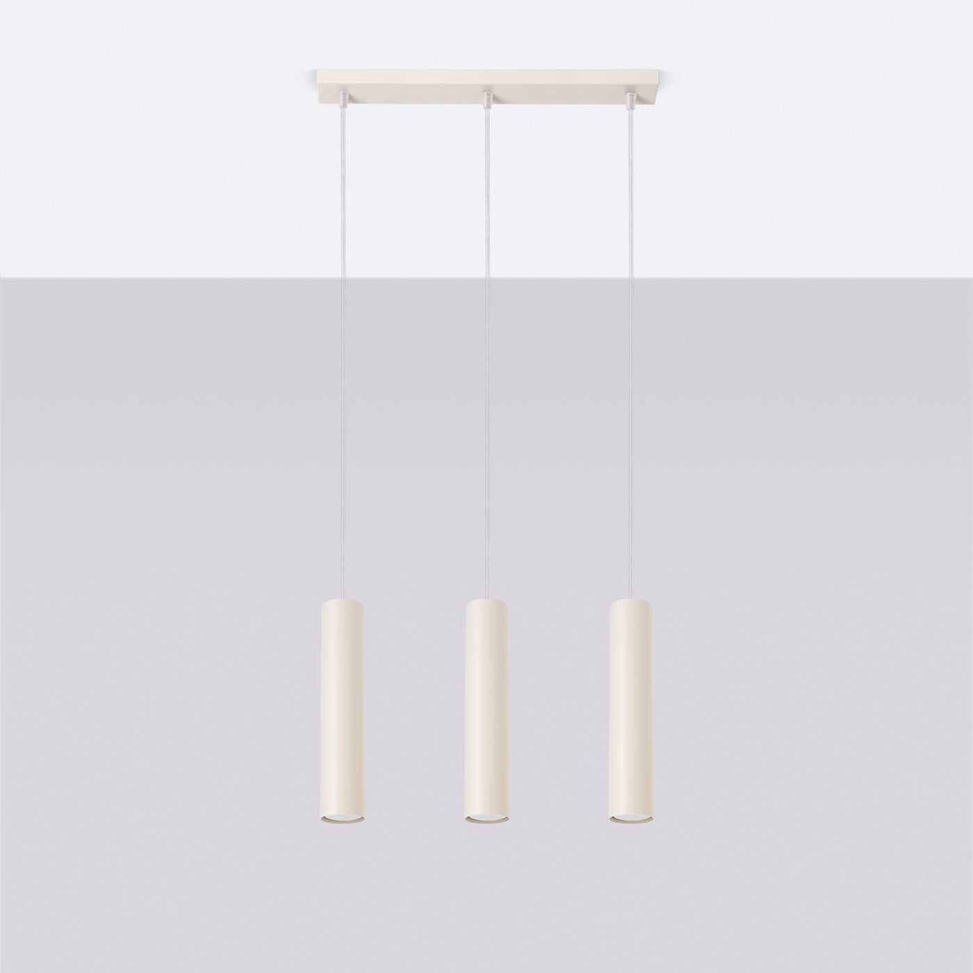 Pendelleuchte LAGOS 3L Beige – Moderne Pendellampe mit drei Lichtquellen