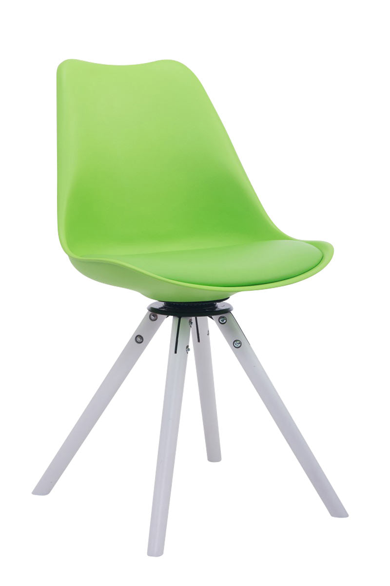 Visitor chair Troyes swivel imitation leather round