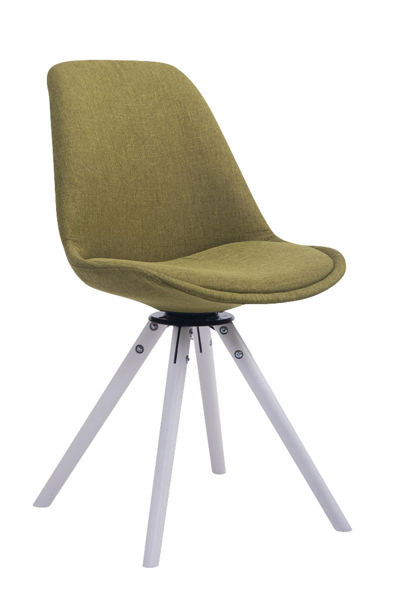 Visitor chair Troyes swivel fabric round
