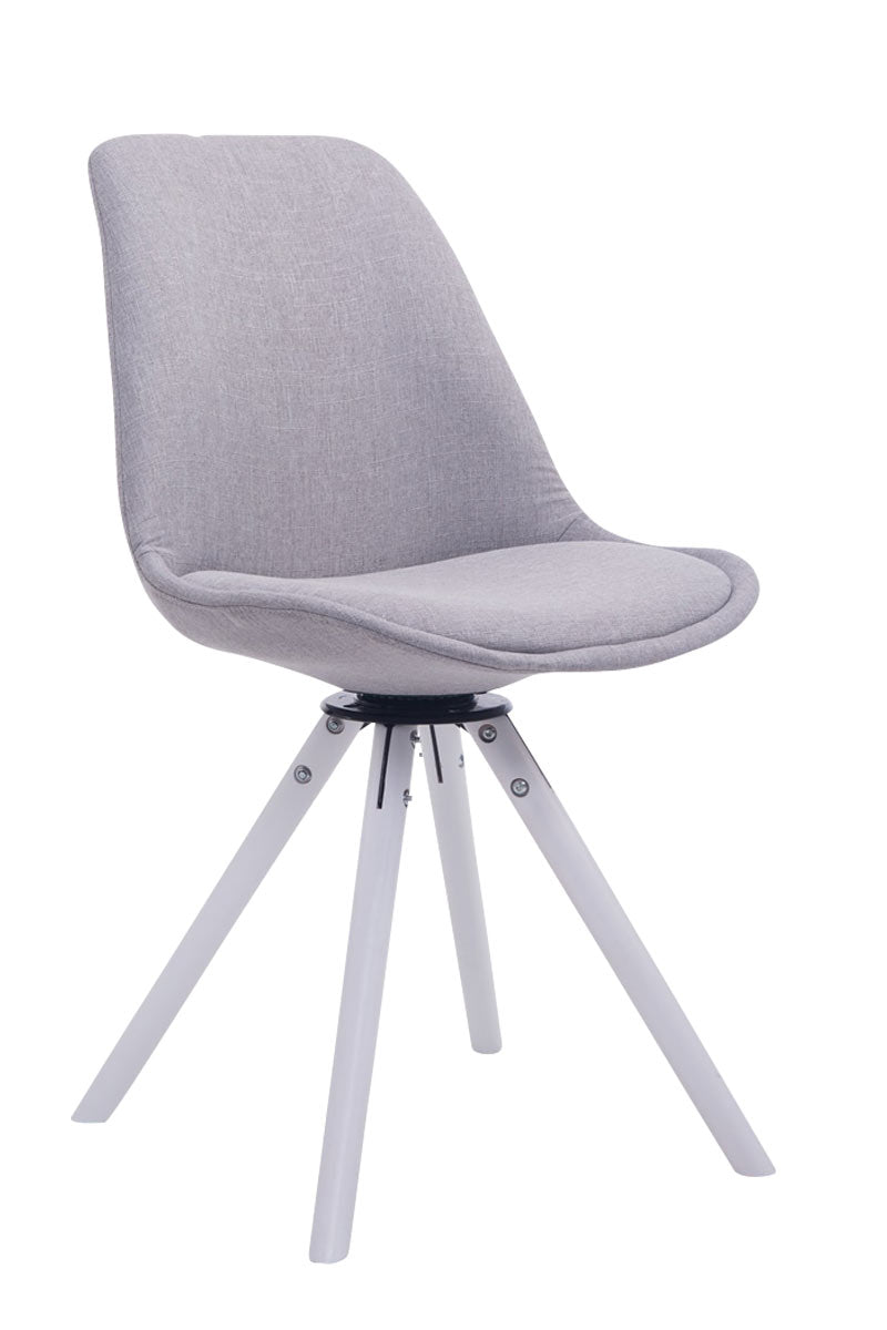 Visitor chair Troyes swivel fabric round