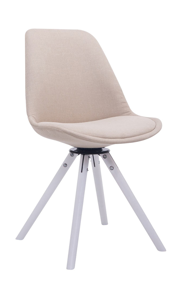 Visitor chair Troyes swivel fabric round