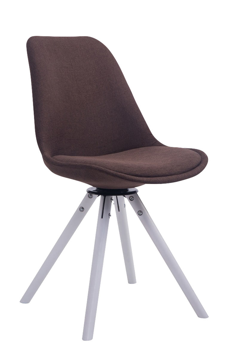 Visitor chair Troyes swivel fabric round