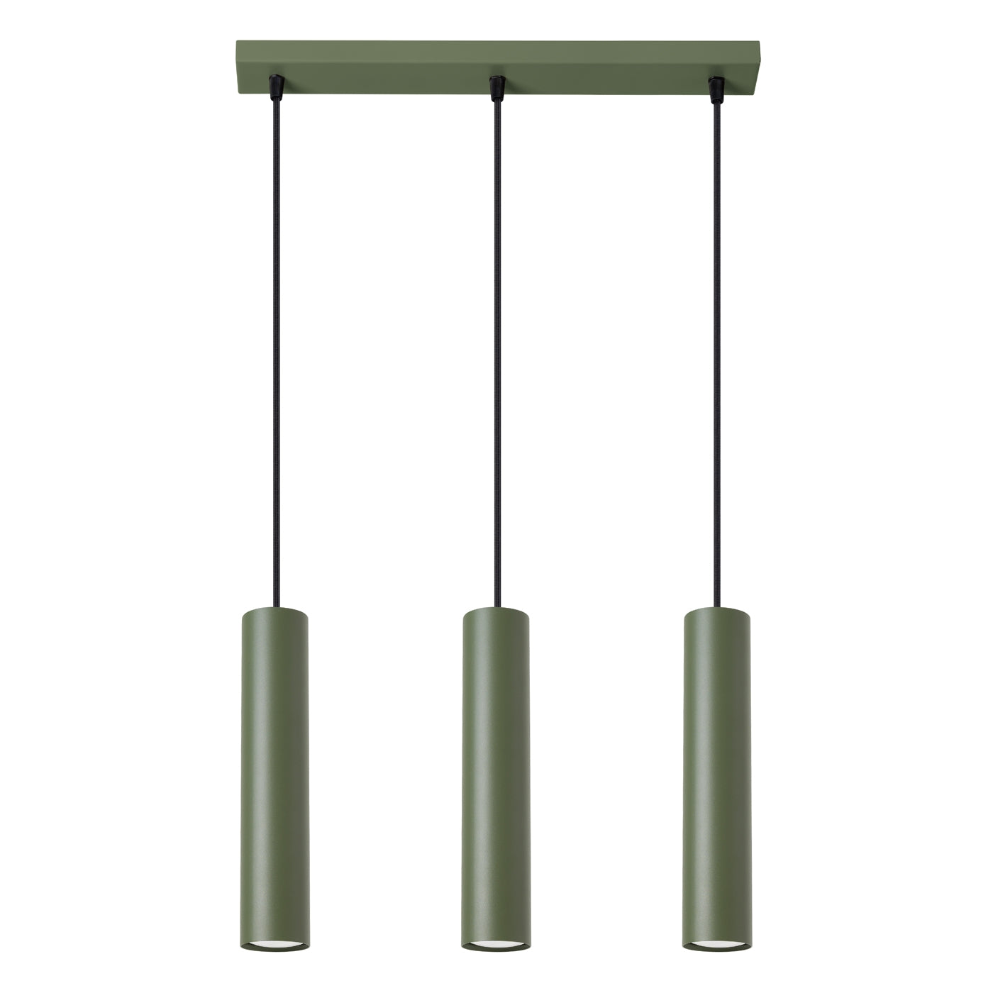 Pendelleuchte LAGOS 3L olivgrün – Elegante Hängeleuchte mit drei Lichtquellen