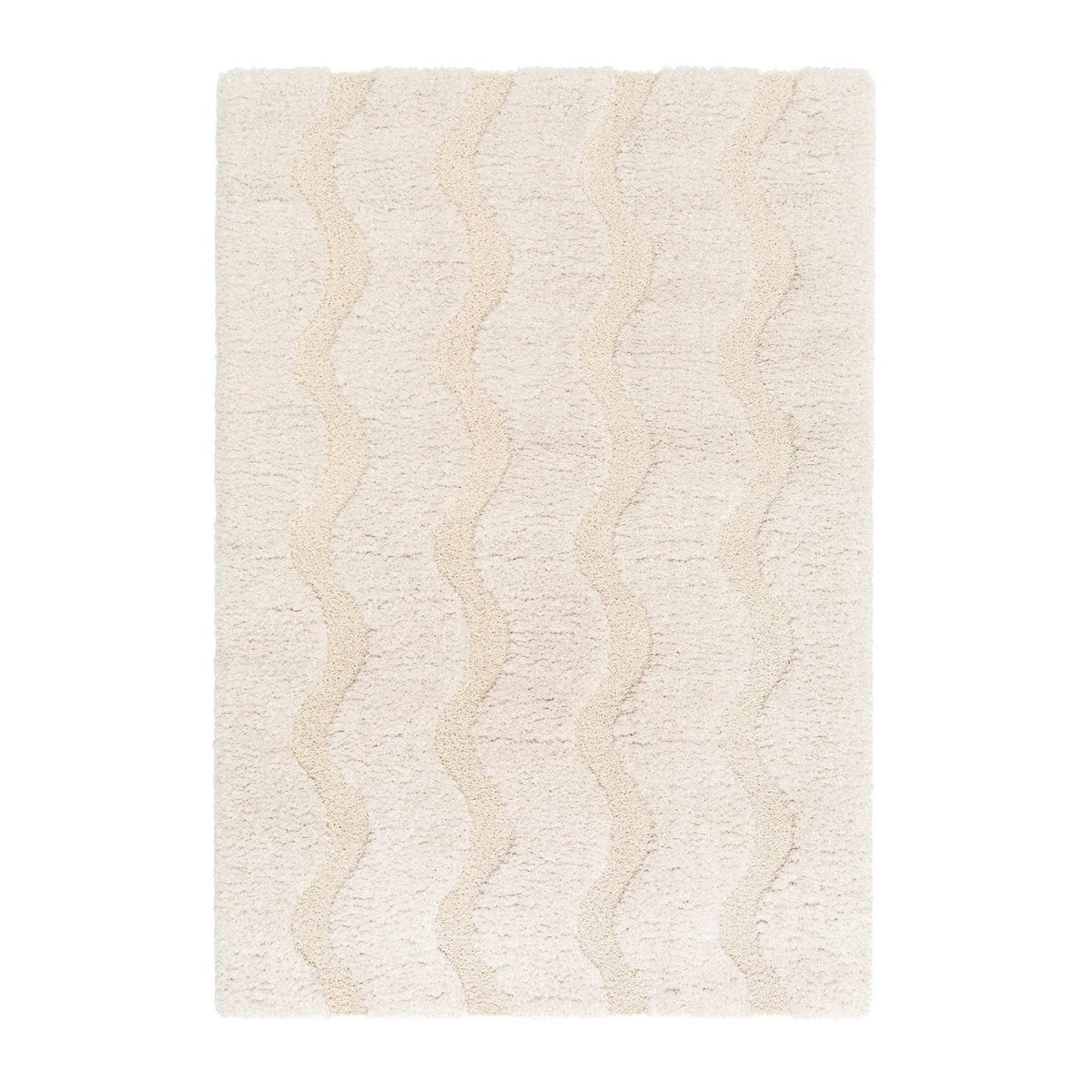 Weicher zotteliger Teppich im recycelten Polyester mit modernem Relief Pemberley