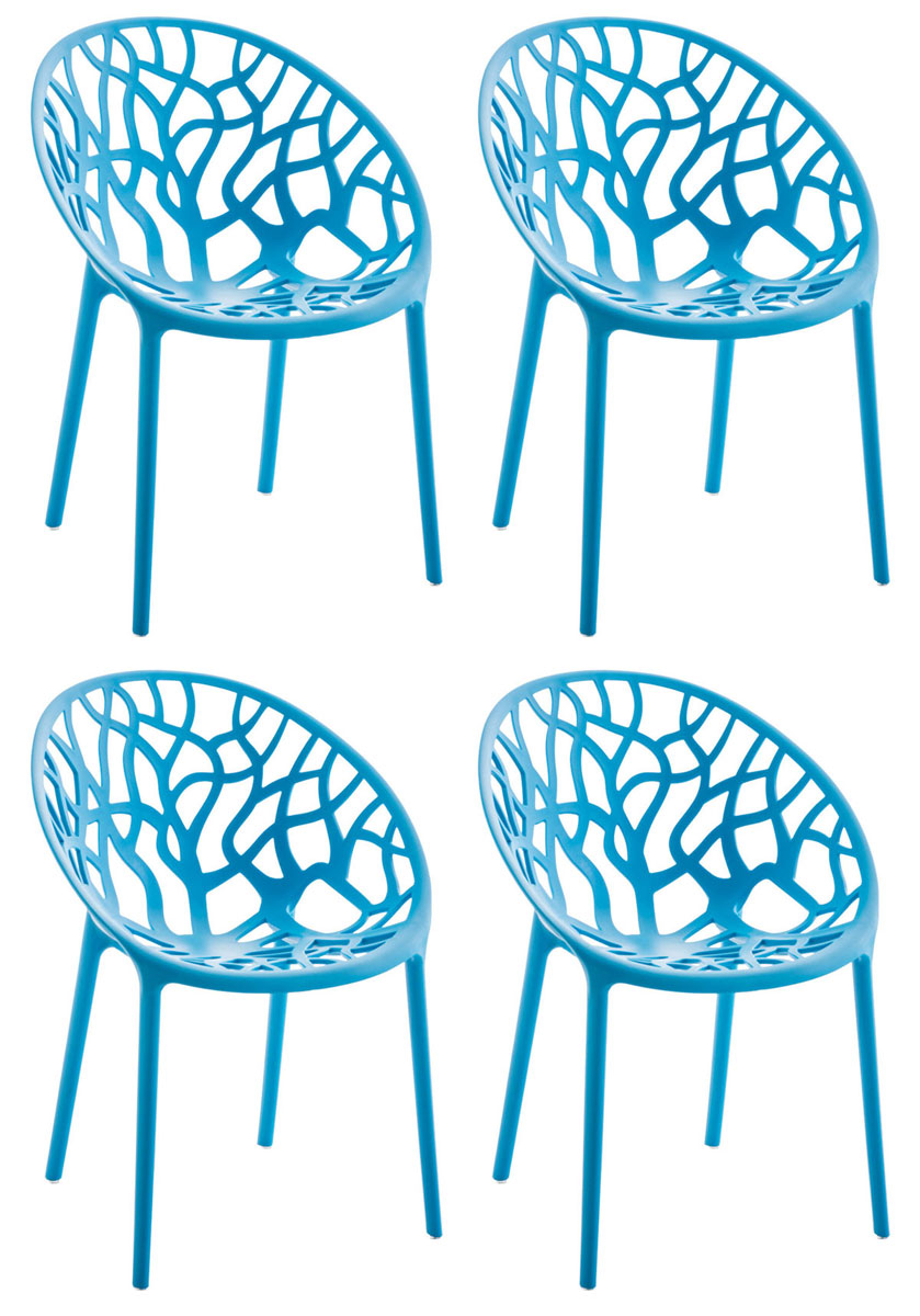4er Set Stapelbare Gartenstühle Hope