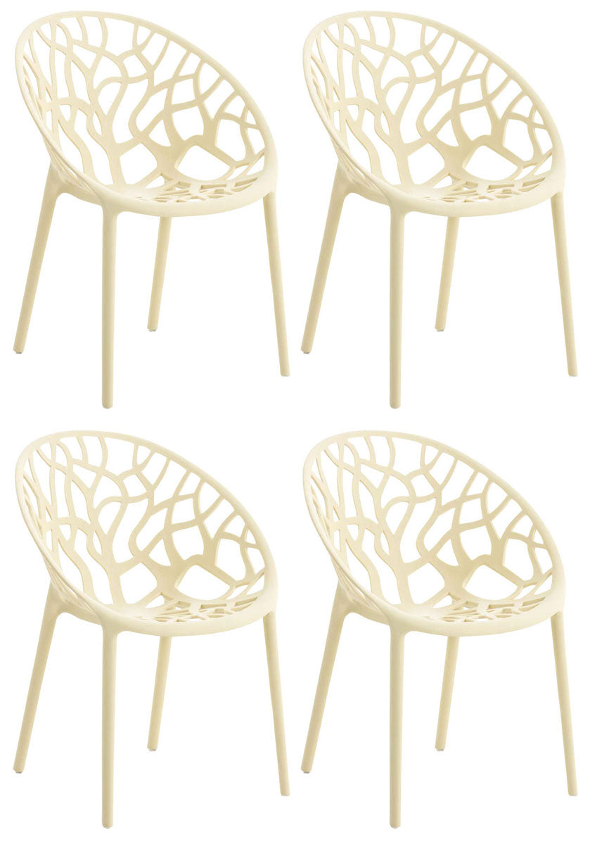 4er Set Stapelbare Gartenstühle Hope