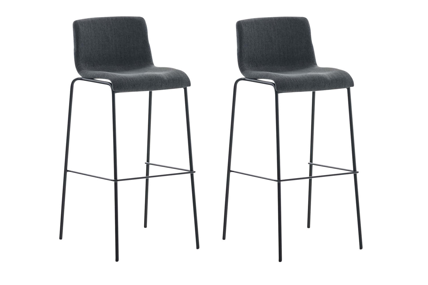 2er Set Barhocker Hover Stoff Vierfußgestell