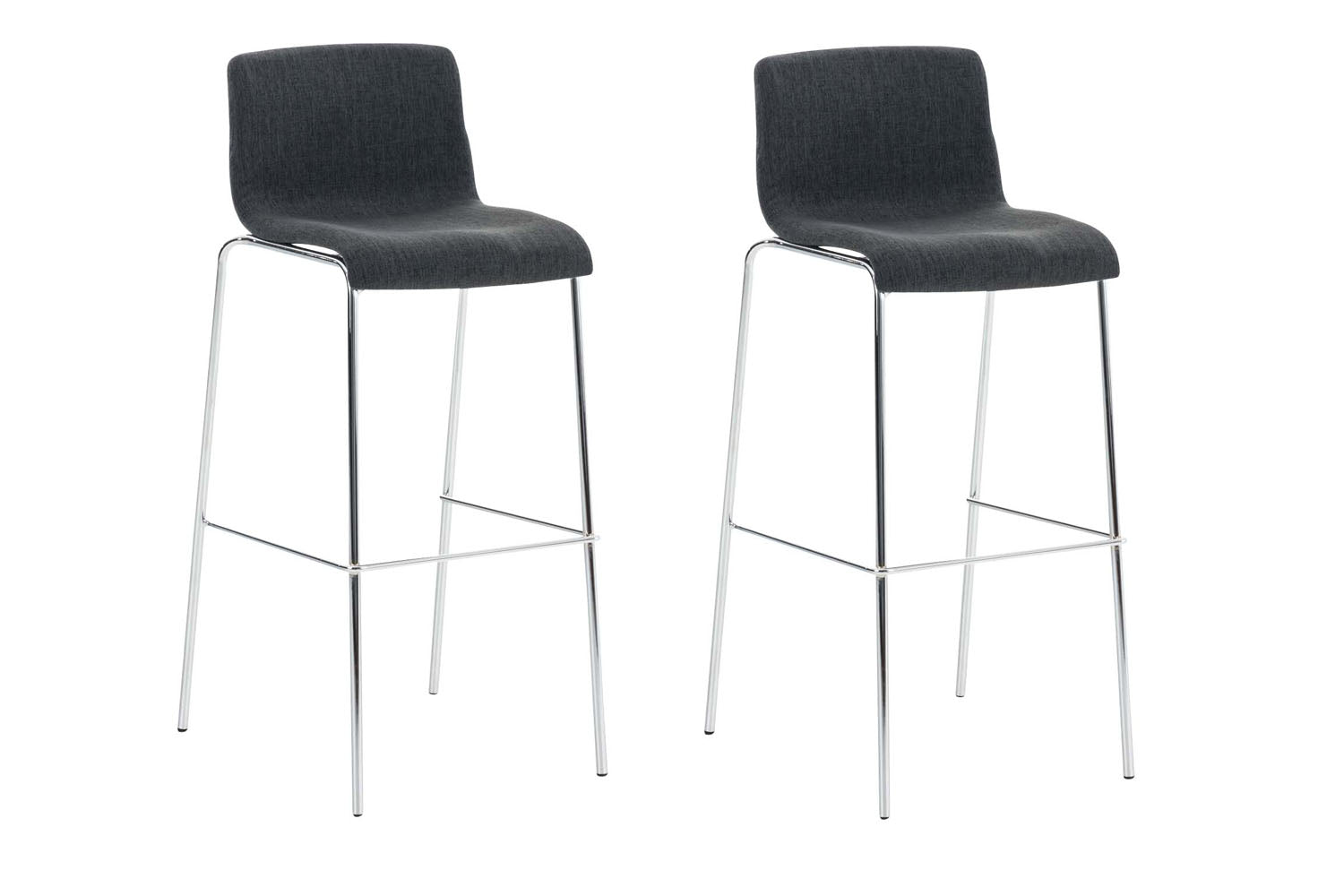 2er Set Barhocker Hover Stoff Vierfußgestell