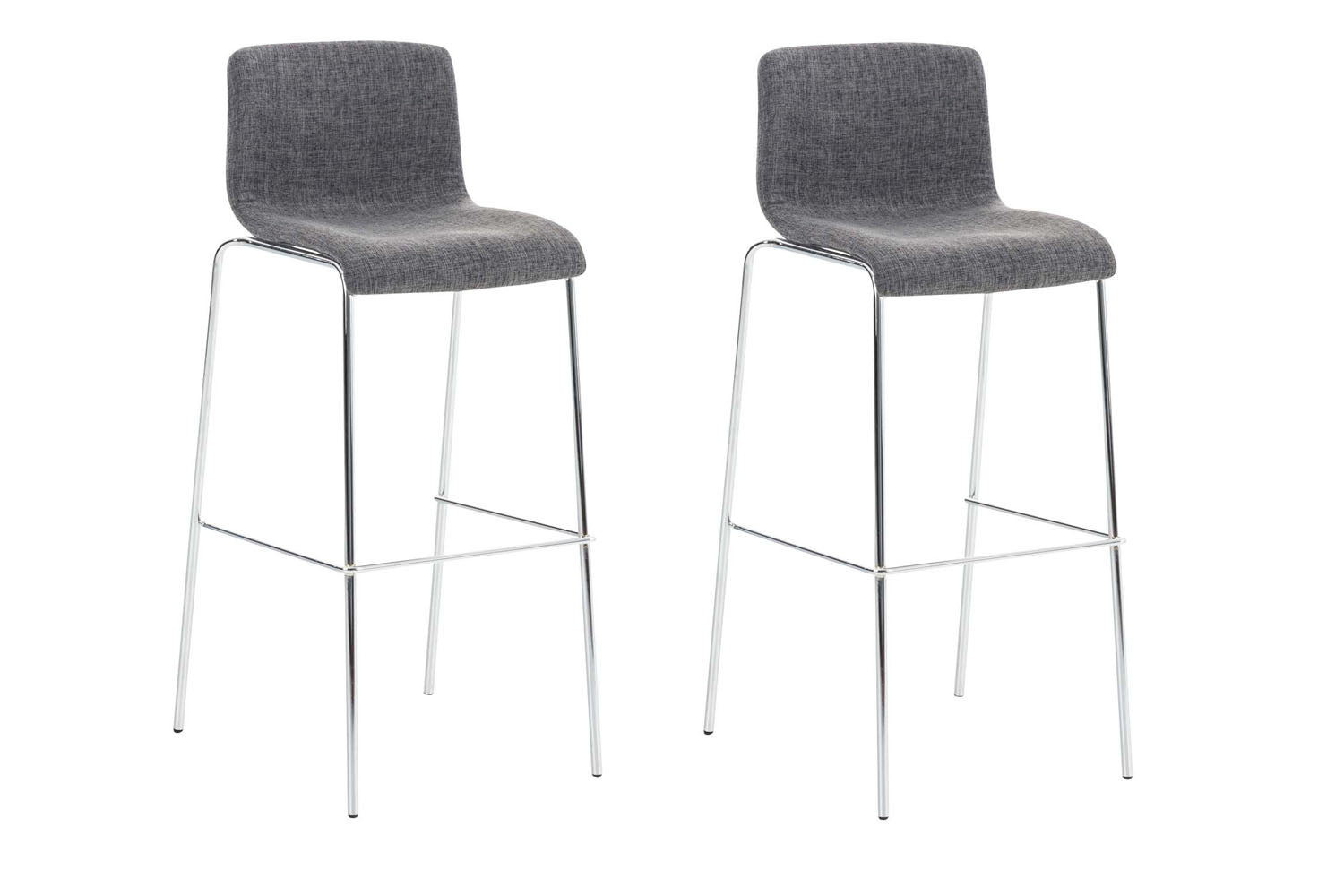 2er Set Barhocker Hover Stoff Vierfußgestell