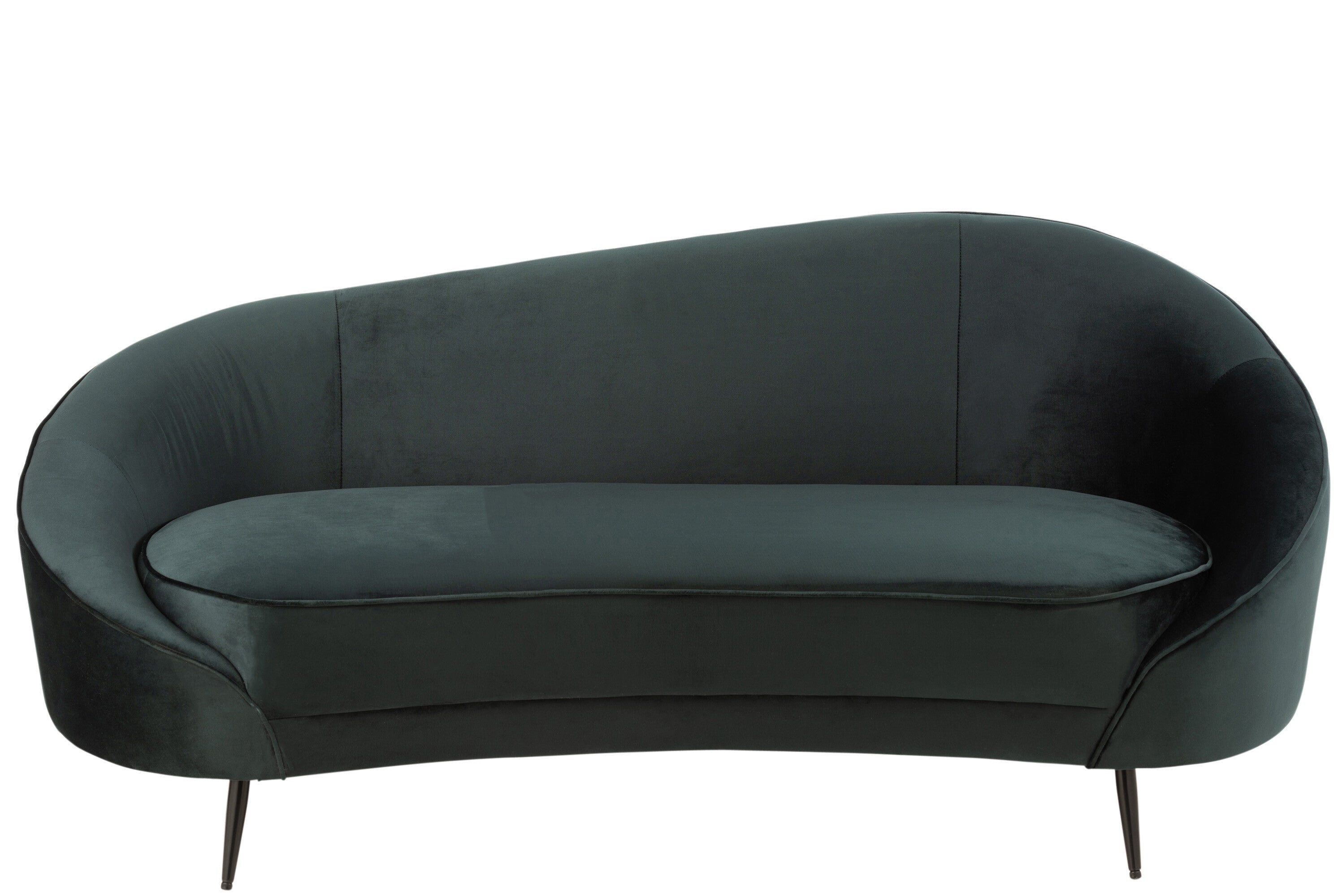 Sofa Elisabeth - Stilvolles Grün, Textilbezug mit robusten Metallfüßen, 180x85 cm - Eleganz trifft auf Komfort