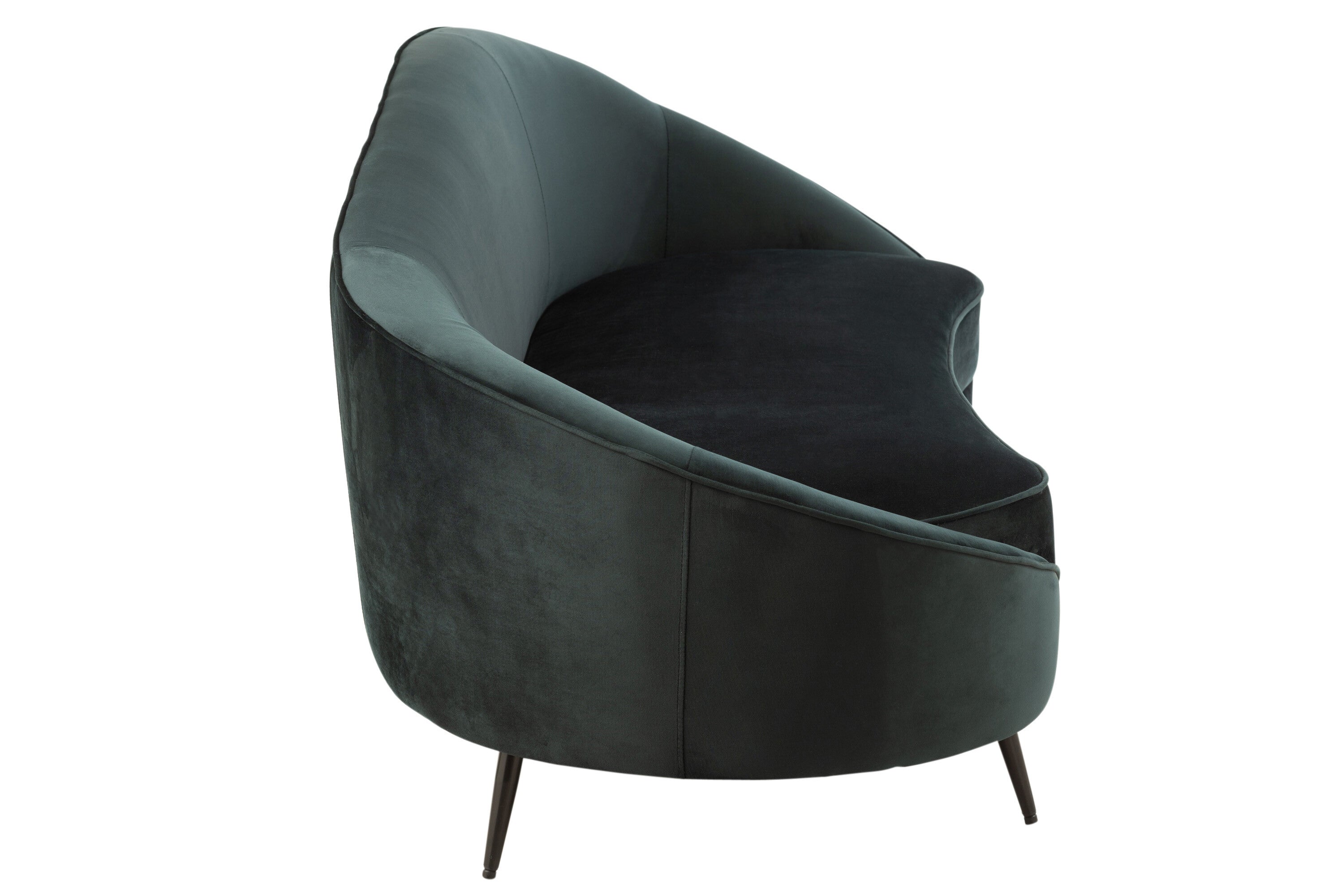 Sofa Elisabeth - Stilvolles Grün, Textilbezug mit robusten Metallfüßen, 180x85 cm - Eleganz trifft auf Komfort