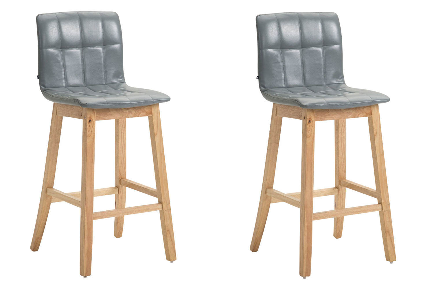 Set of 2 bar stools Bregenz faux leather