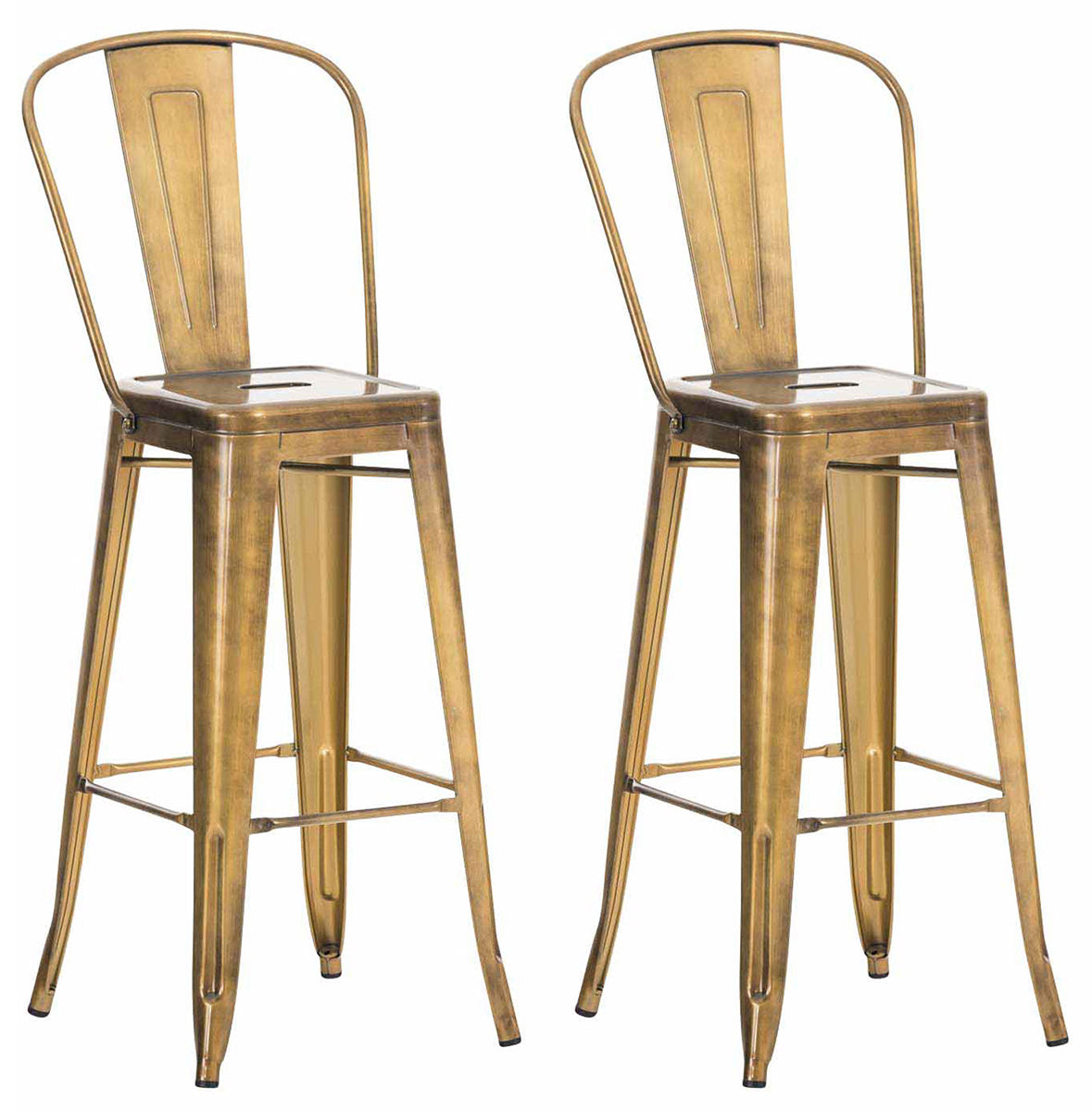 Set of 2 bar stools Aiden metal