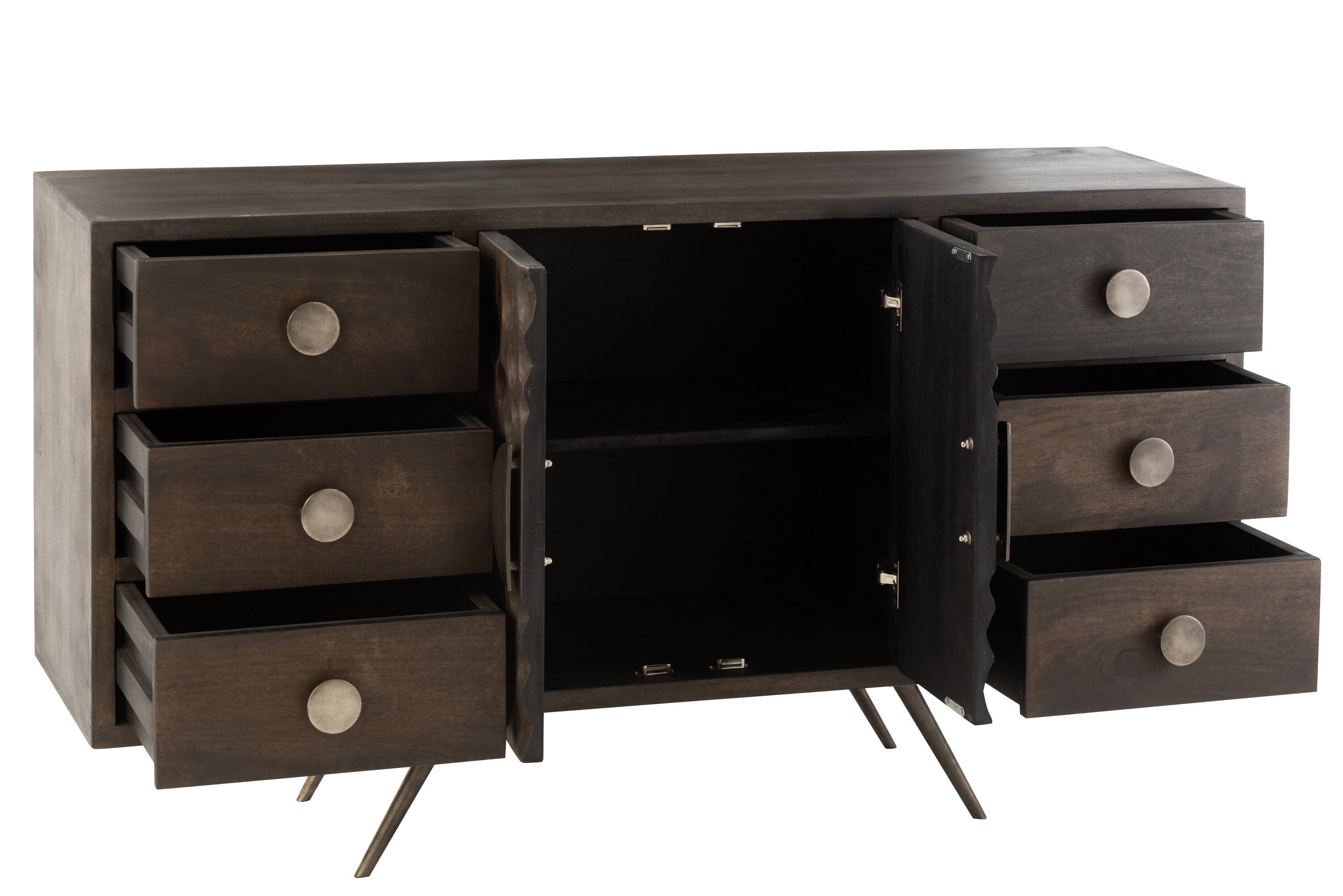 Kommode Sideboard "Ethnisch" Tradition trifft auf Funktionalität in Mangobaum Braun