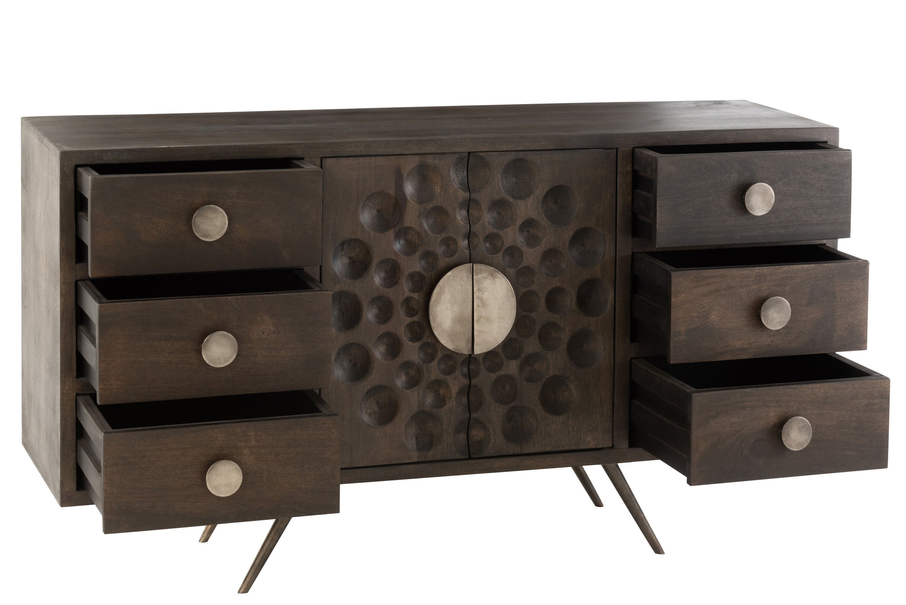 Kommode Sideboard "Ethnisch" Tradition trifft auf Funktionalität in Mangobaum Braun