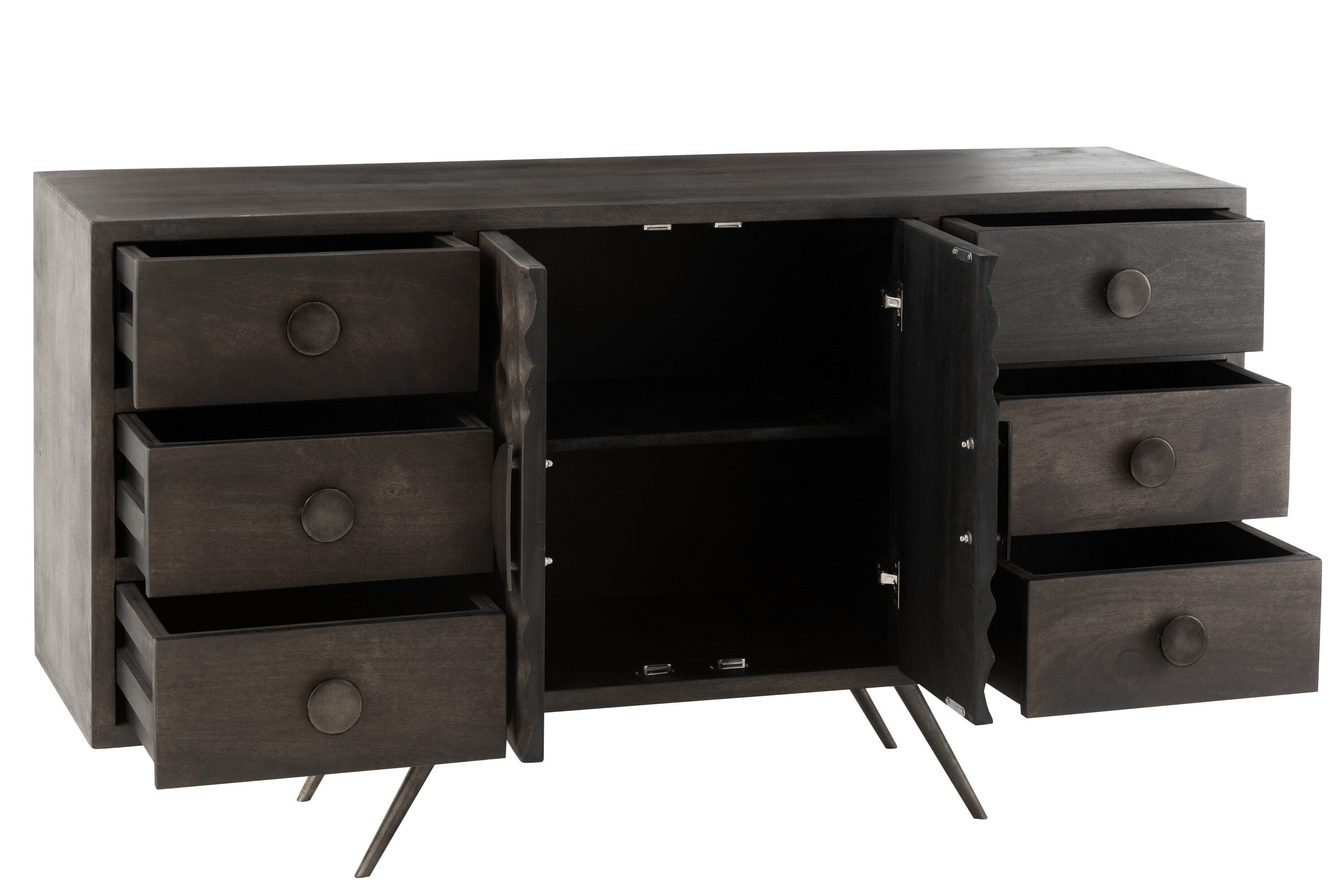 Kommode Sideboard "Ethnisch" Tradition trifft auf Funktionalität in Mangobaum Braun
