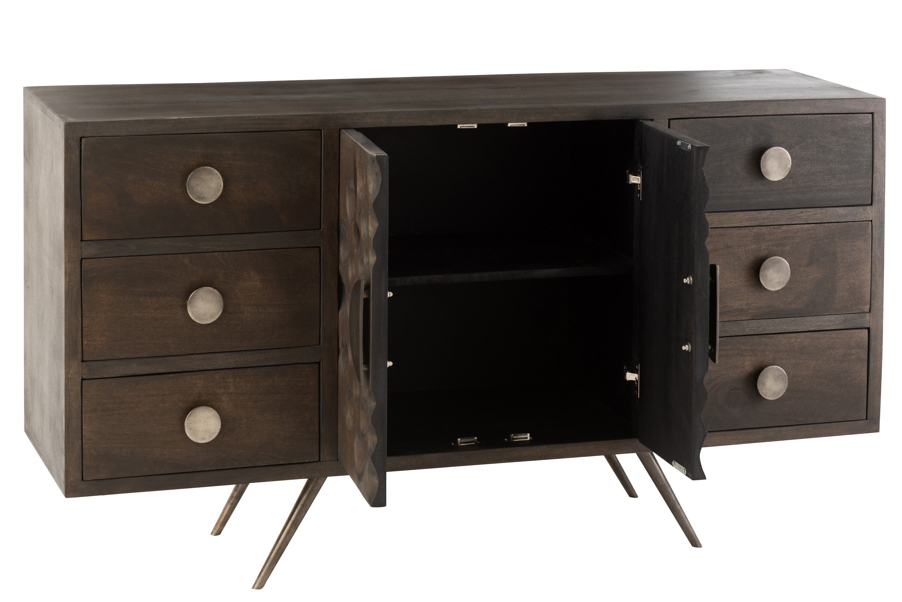 Kommode Sideboard "Ethnisch" Tradition trifft auf Funktionalität in Mangobaum Braun
