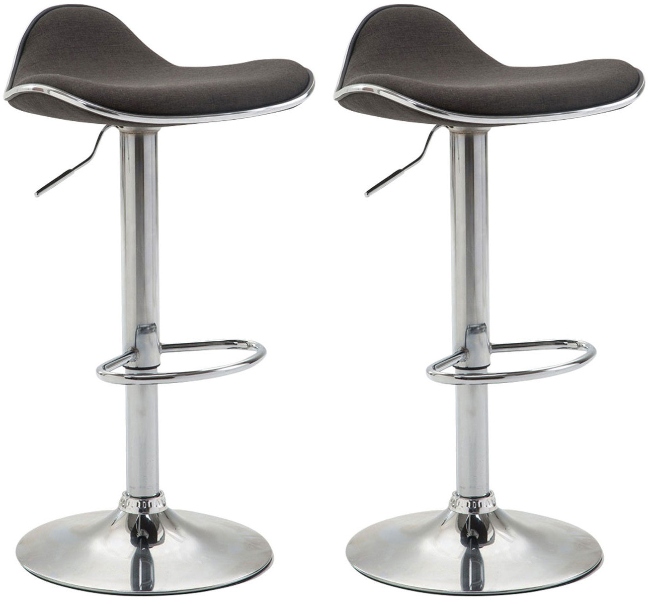 Set of 2 bar stools Shanghai fabric