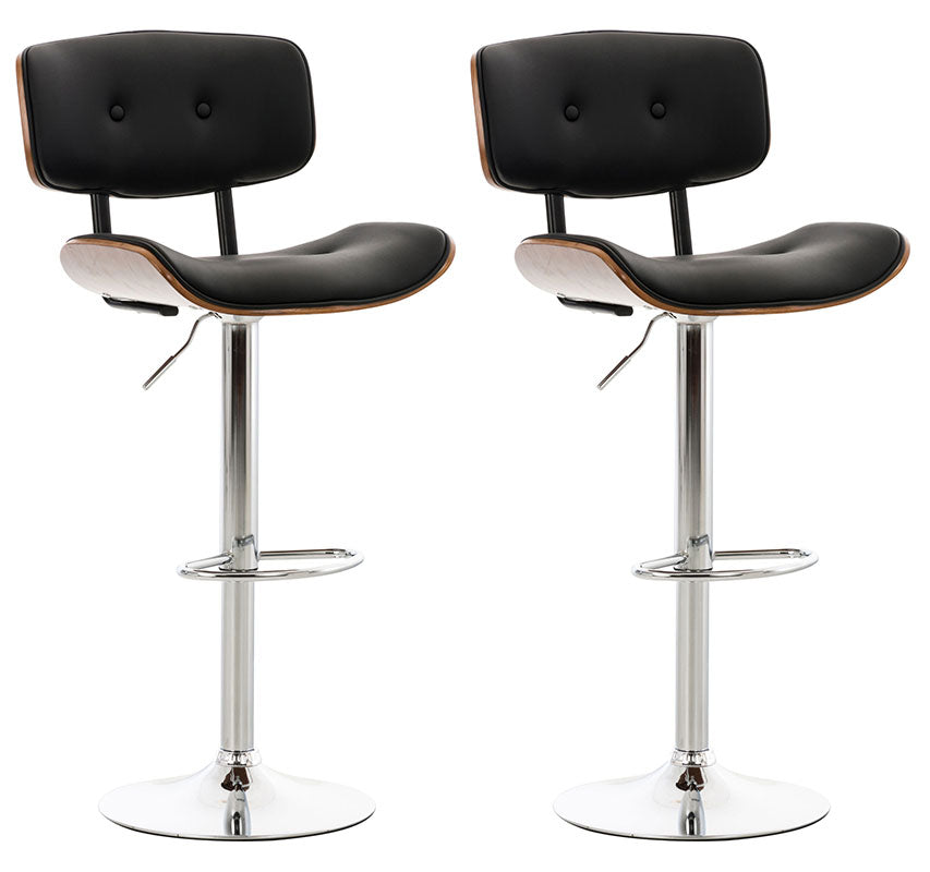 Set van 2 barkrukken Sarnia kunstleer