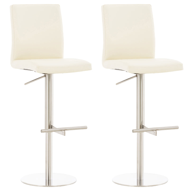 Set of 2 Cadiz bar stools with faux leather cover